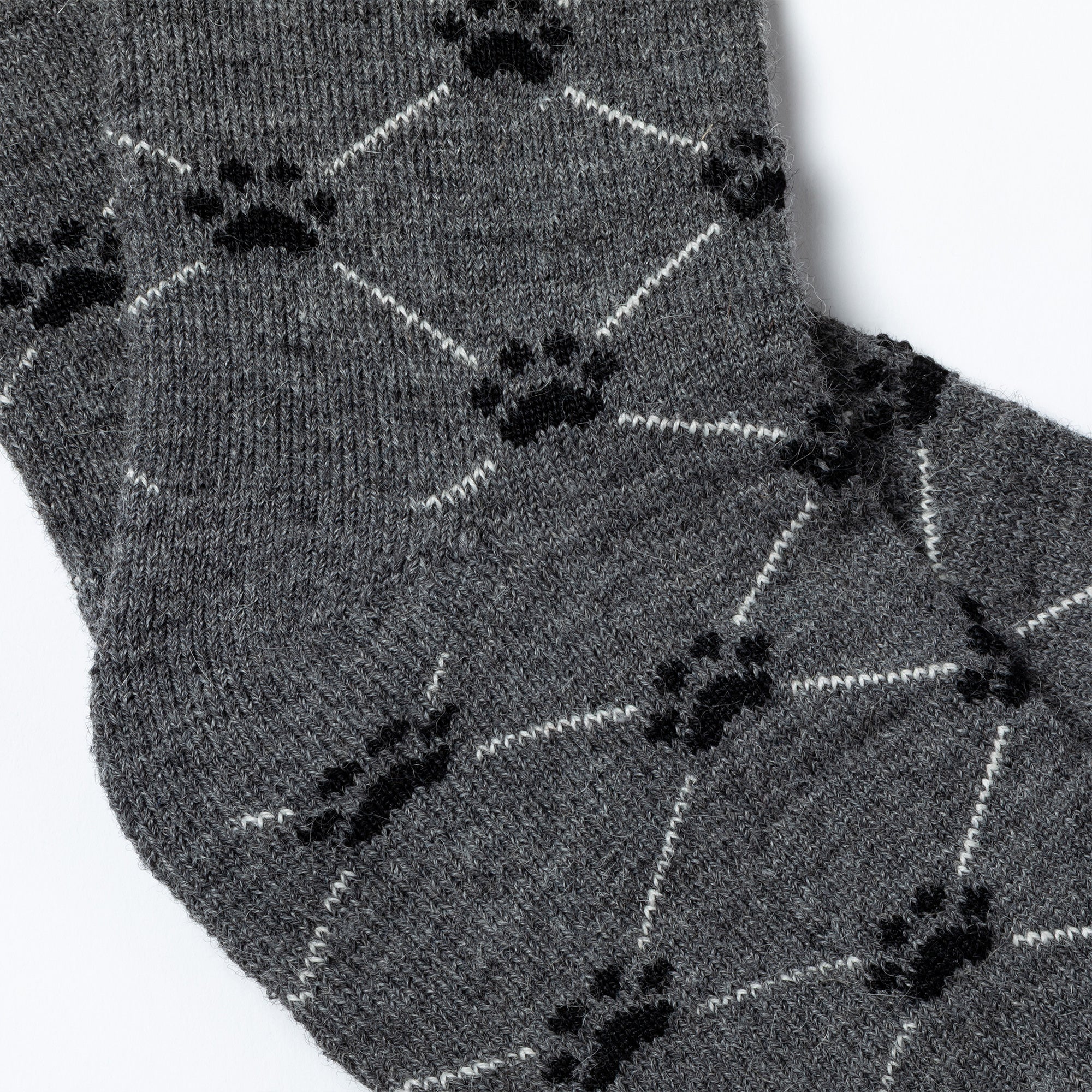 Argyle Paws Alpaca Crew Socks