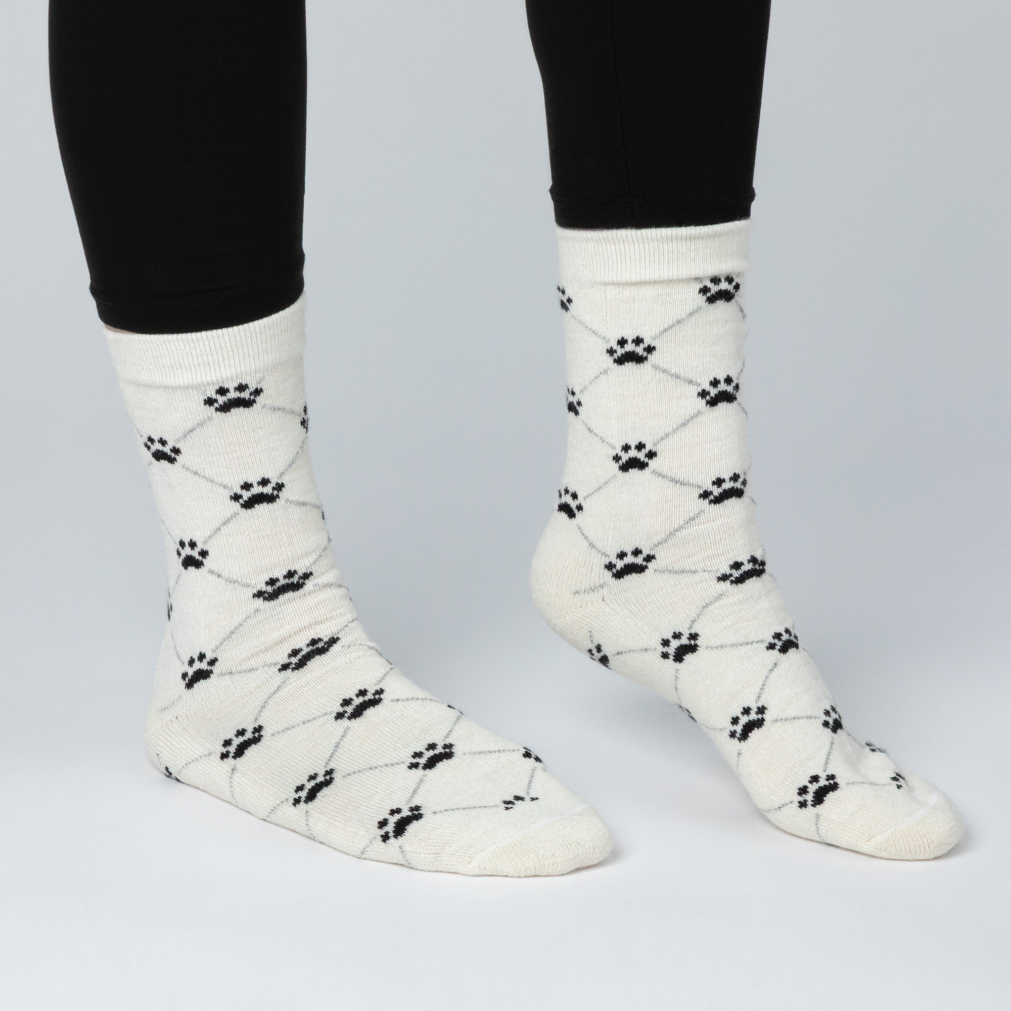 Argyle Paws Alpaca Crew Socks