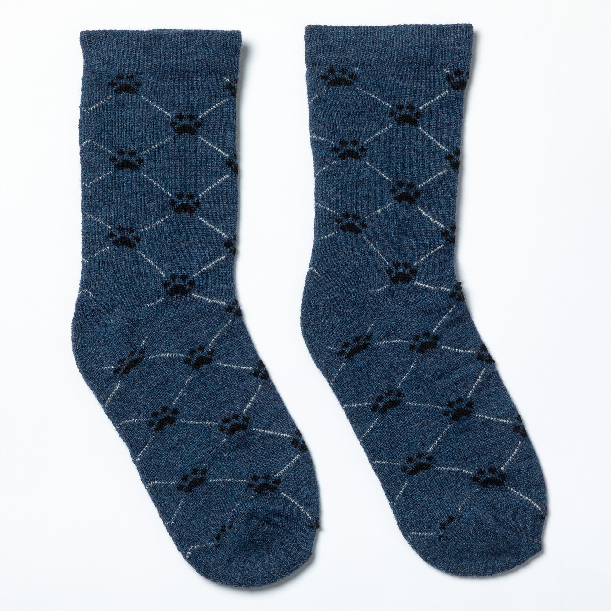 Argyle Paws Alpaca Crew Socks