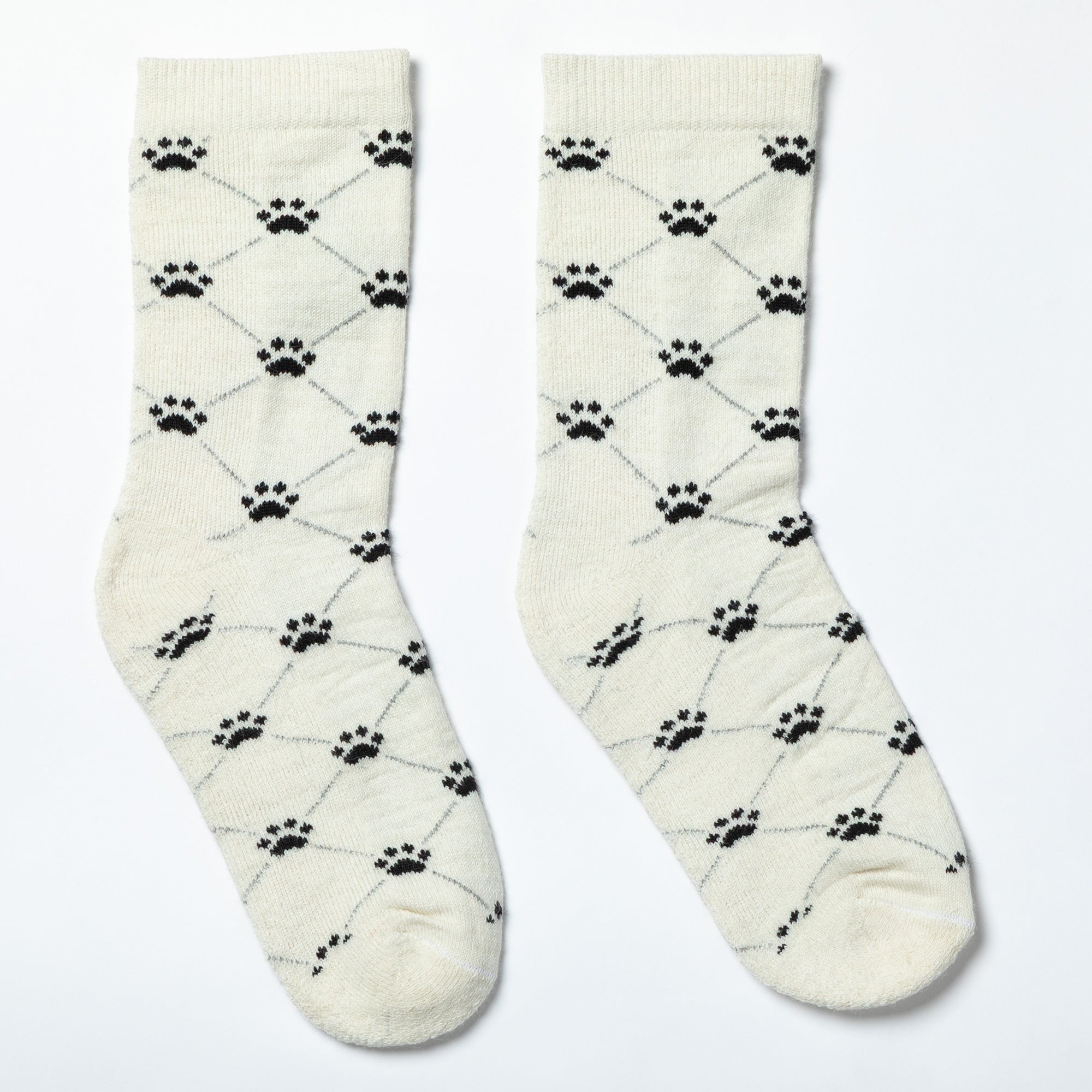 Argyle Paws Alpaca Crew Socks