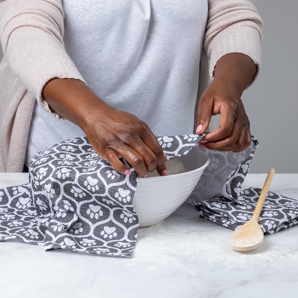 Inspired by Paws Waffle Weave Kitchen Towel - Set of 2