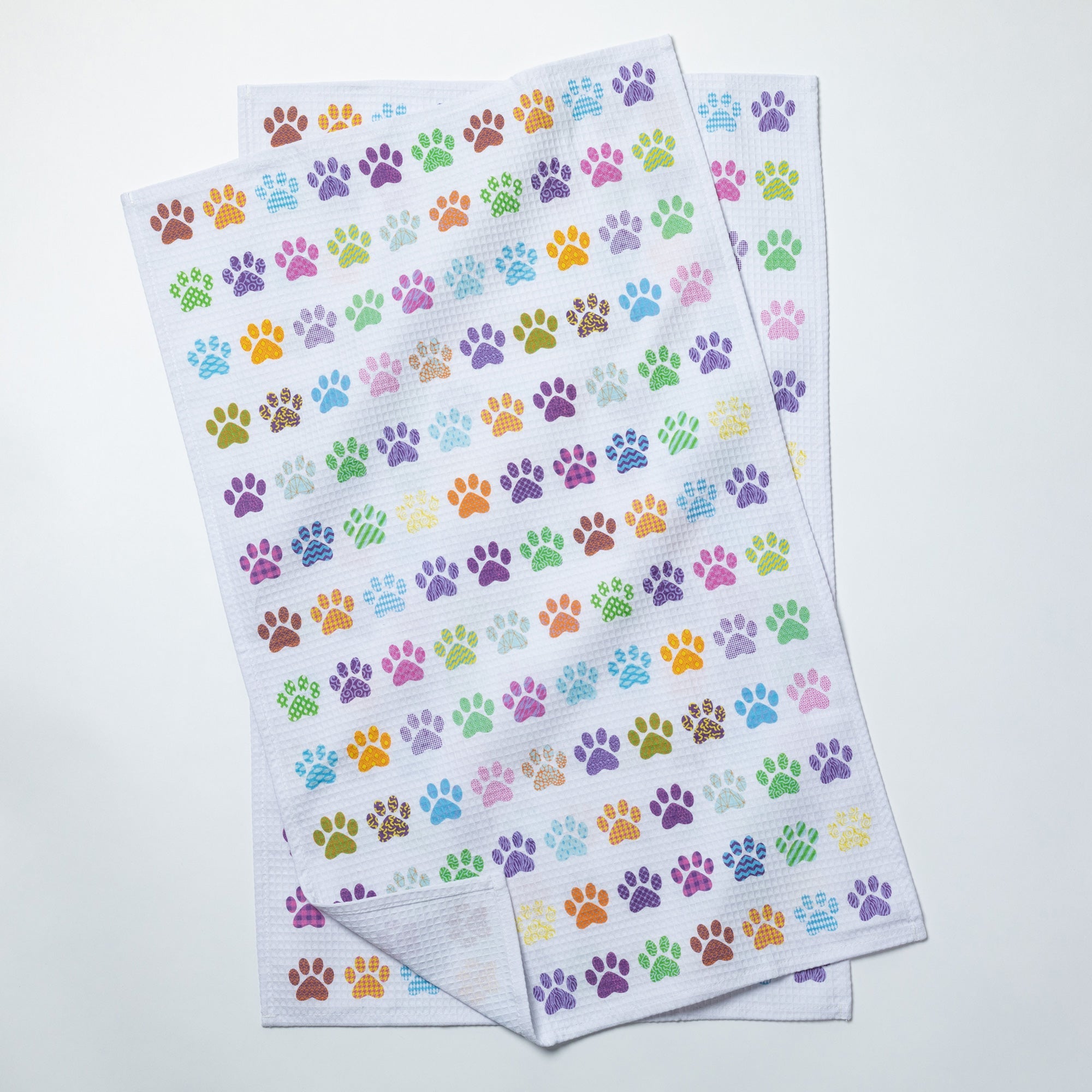 Inspired by Paws Waffle Weave Kitchen Towel - Set of 2