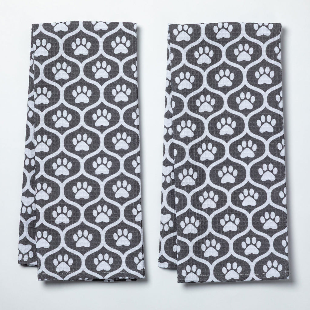 Inspired by Paws Waffle Weave Kitchen Towel - Set of 2