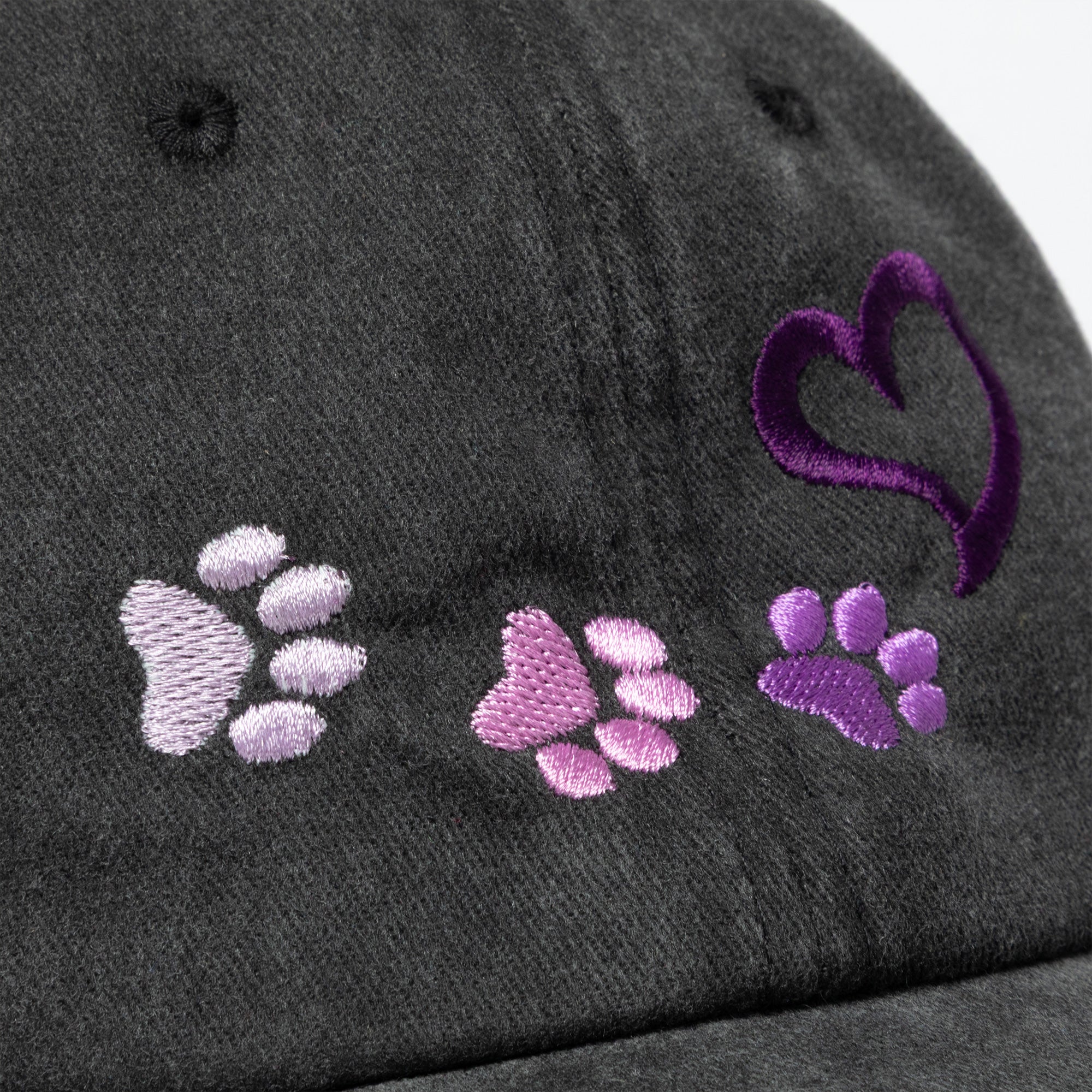 Paws To My Heart Distressed Cotton Baseball Cap