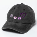 Paws To My Heart Distressed Cotton Baseball Cap