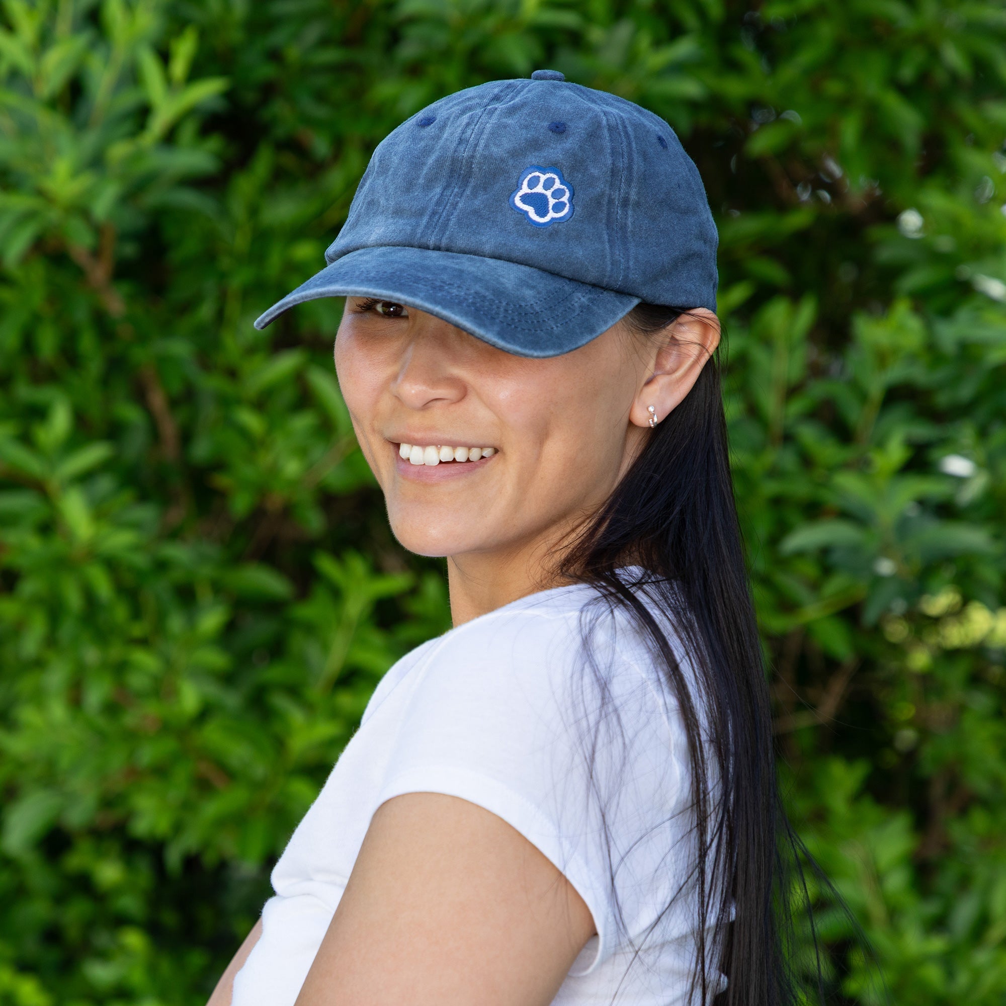 Paws Print Distressed Vintage Cotton Baseball Cap