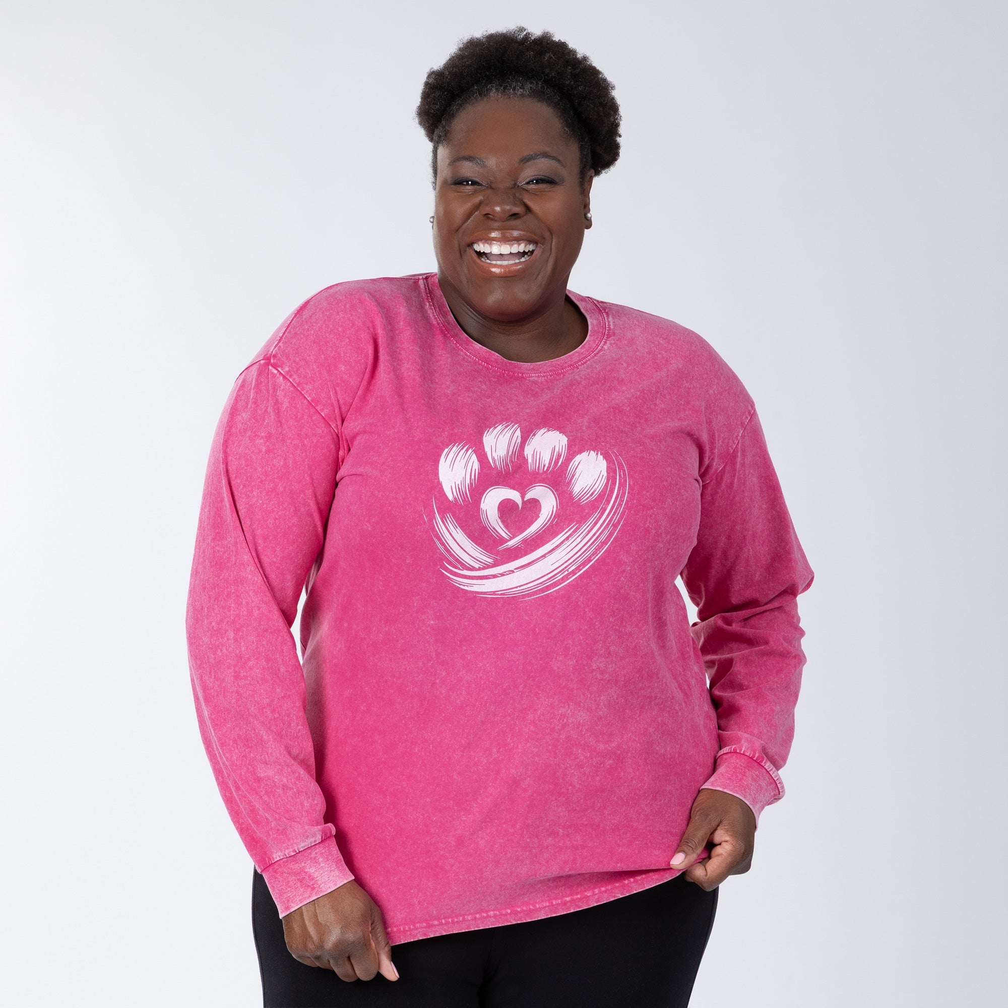 Paw of Love Mineral Wash Long Sleeve Tee