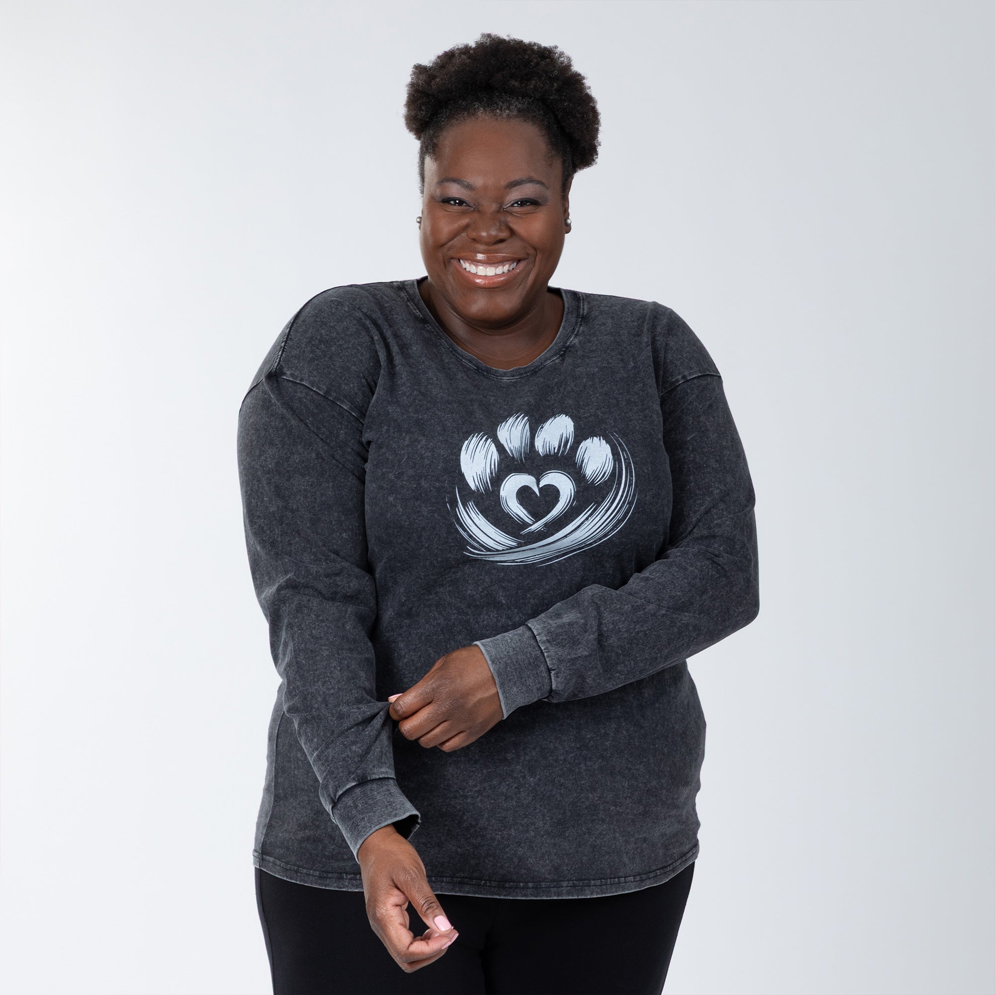 Paw of Love Mineral Wash Long Sleeve Tee
