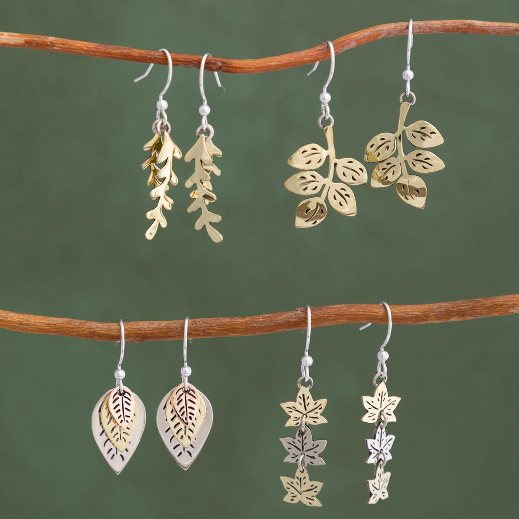 Whimsical Leaf Dangle Earrings