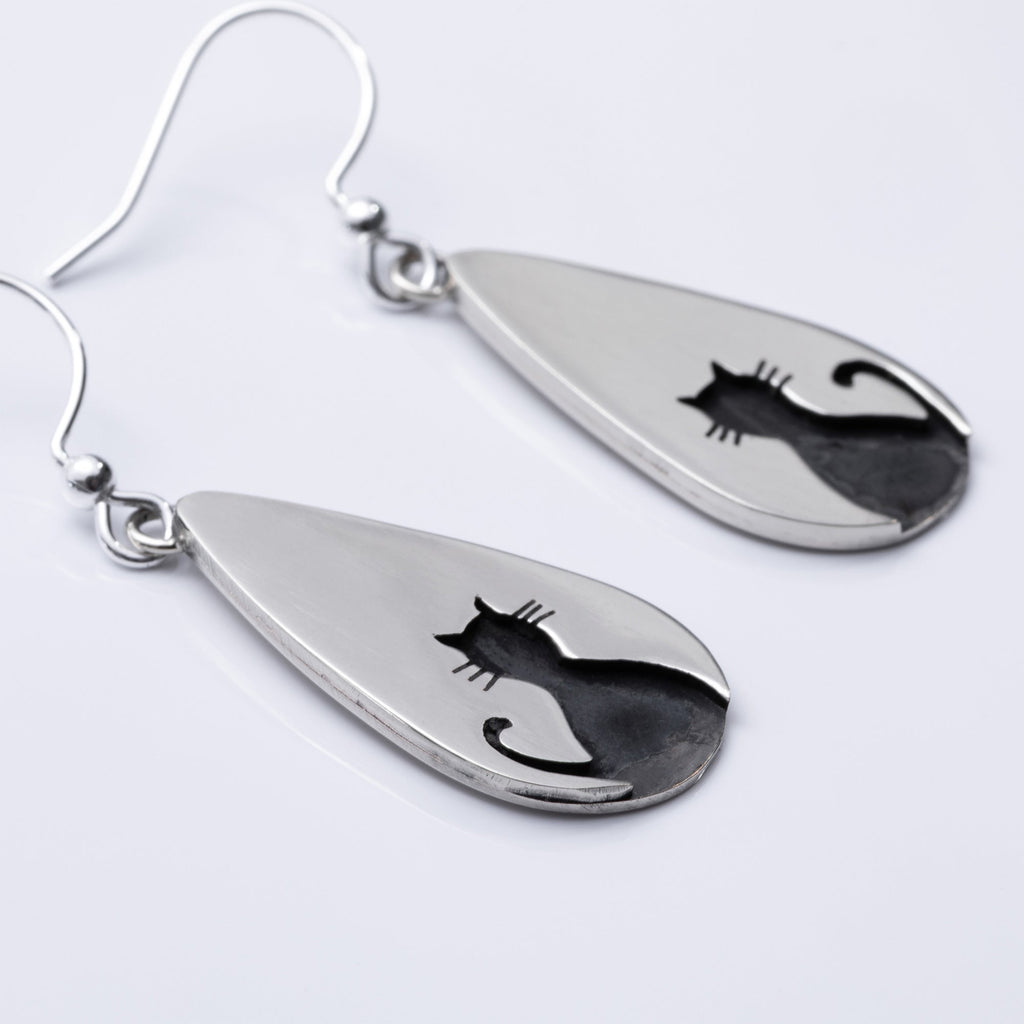 Pet Silhouette Teardrop Earrings