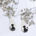 Pet Silhouette Teardrop Earrings