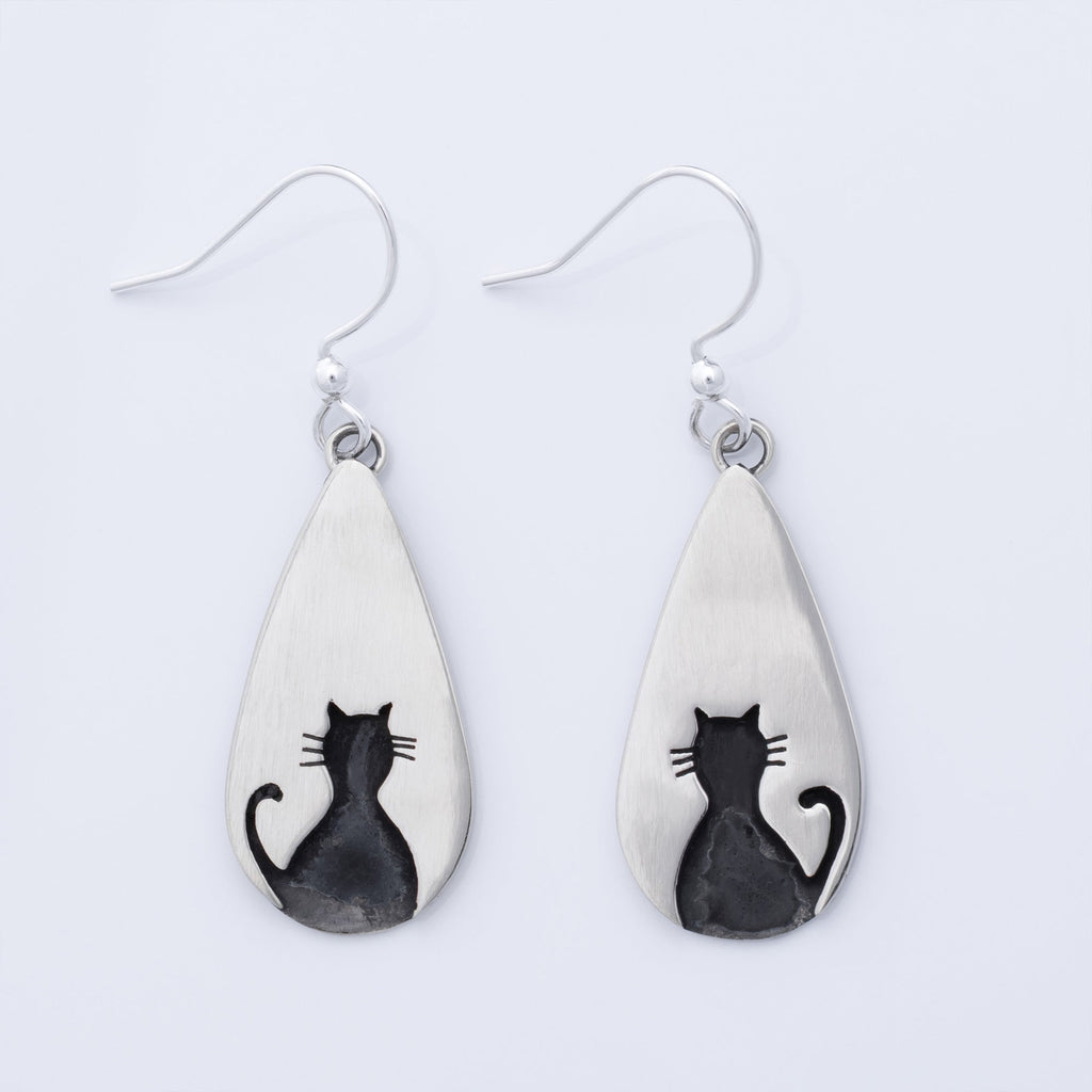 Pet Silhouette Teardrop Earrings