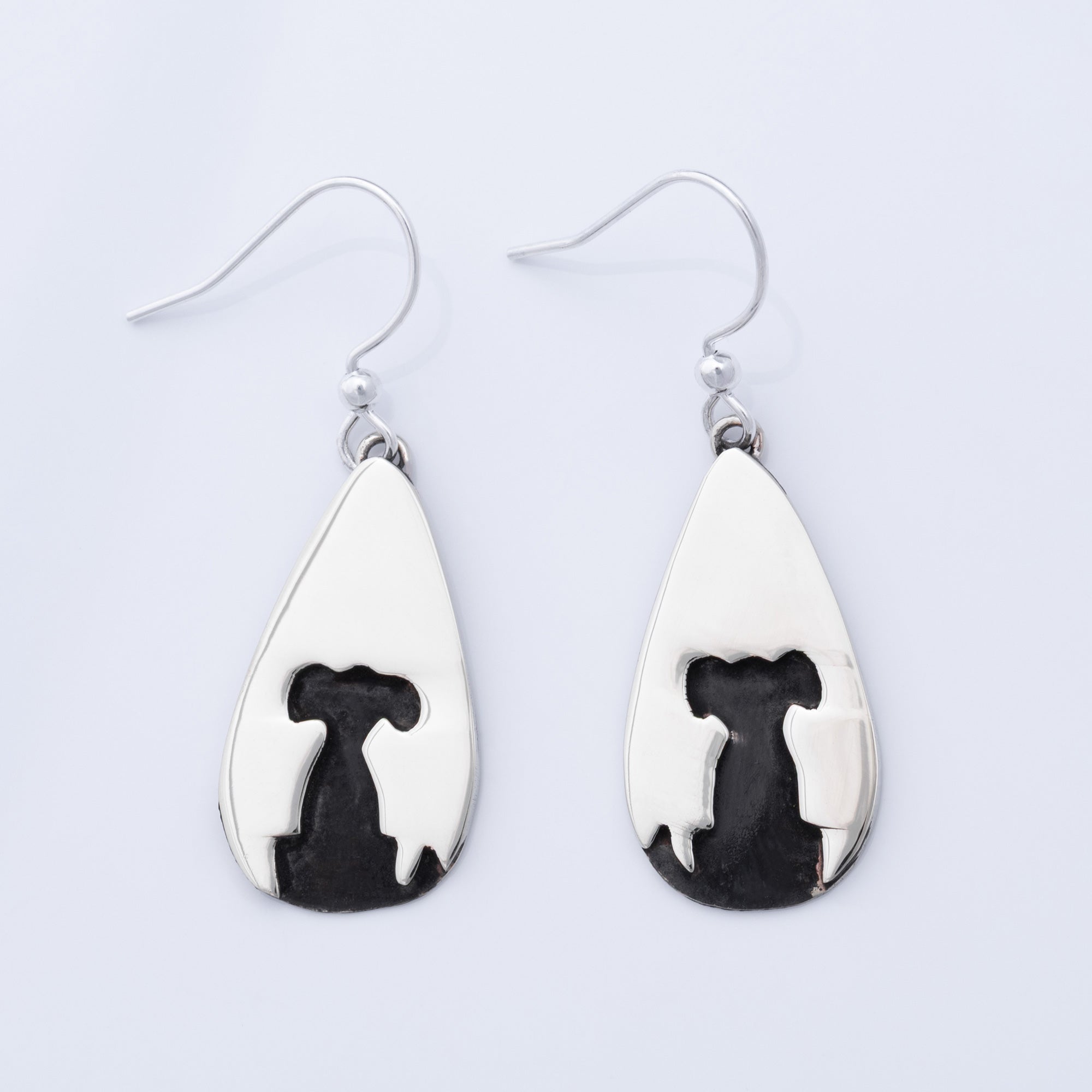 Pet Silhouette Teardrop Earrings