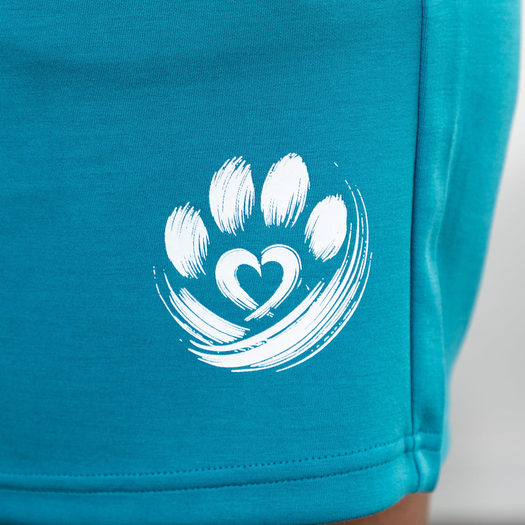 Paws of Love High Waist Stretch Shorts with Pockets