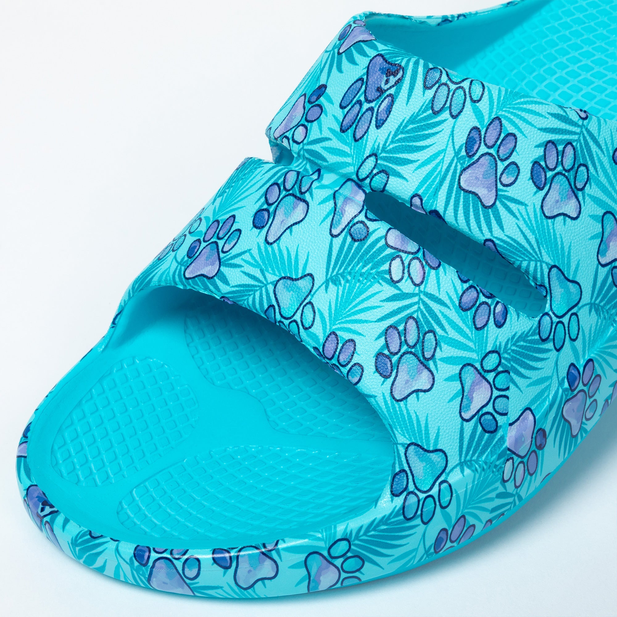 Paw Print Recovery Shock-Absorbing Traction Slide Sandals