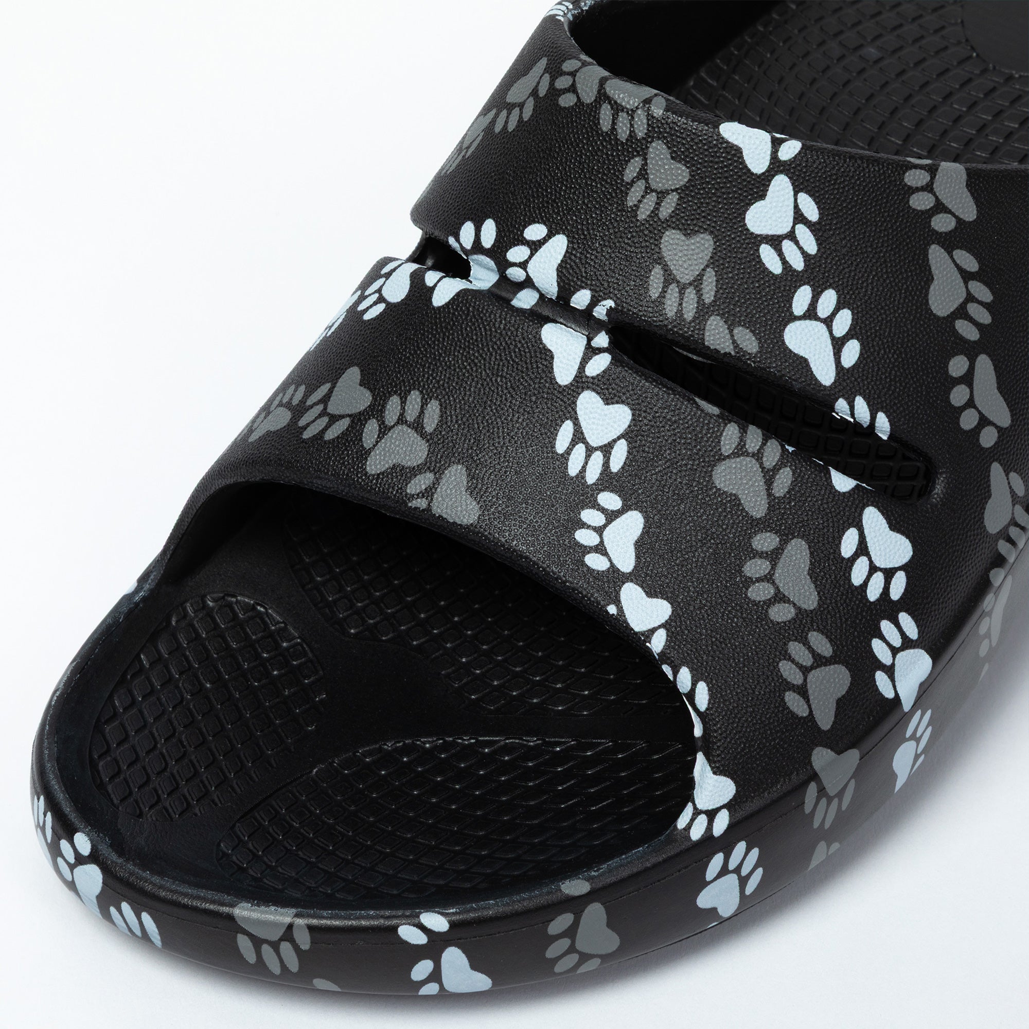 Paw Print Recovery Shock-Absorbing Traction Slide Sandals
