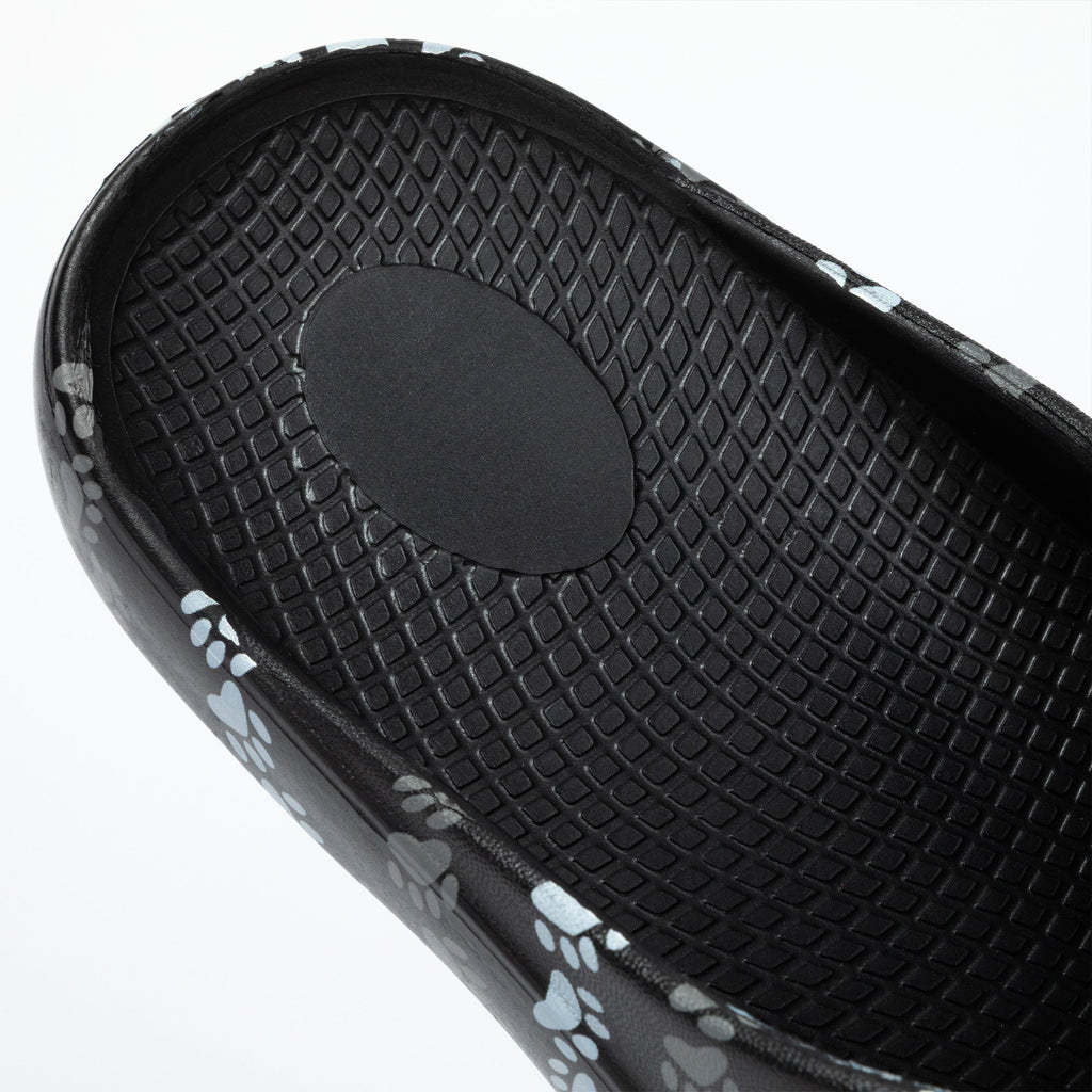 Paw Print Recovery Shock-Absorbing Traction Slide Sandals