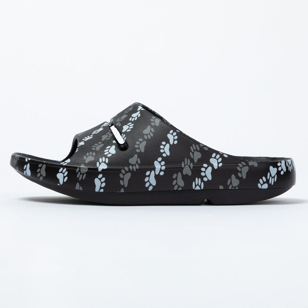Paw Print Recovery Shock-Absorbing Traction Slide Sandals