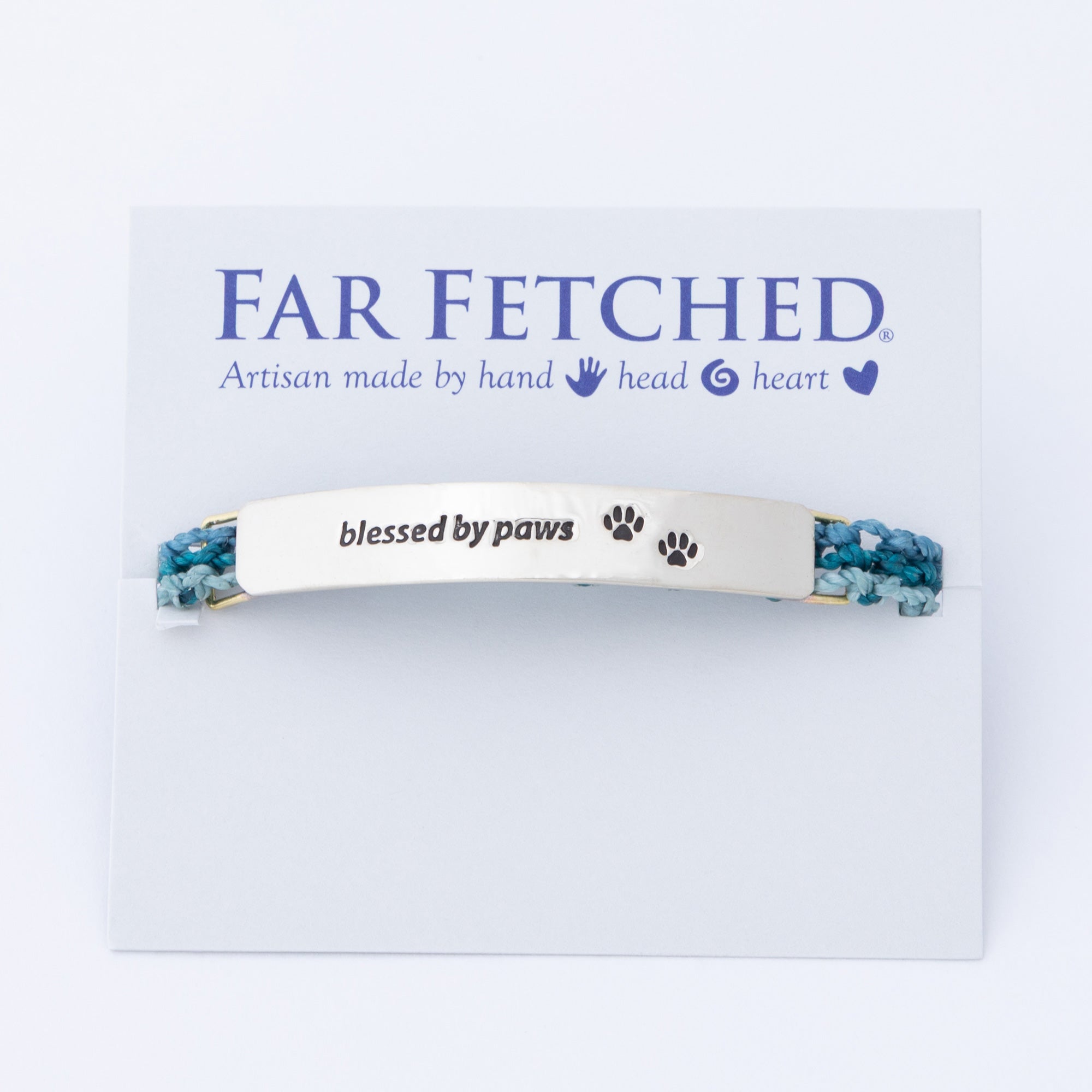 Hand Braided Paw Print Bracelet