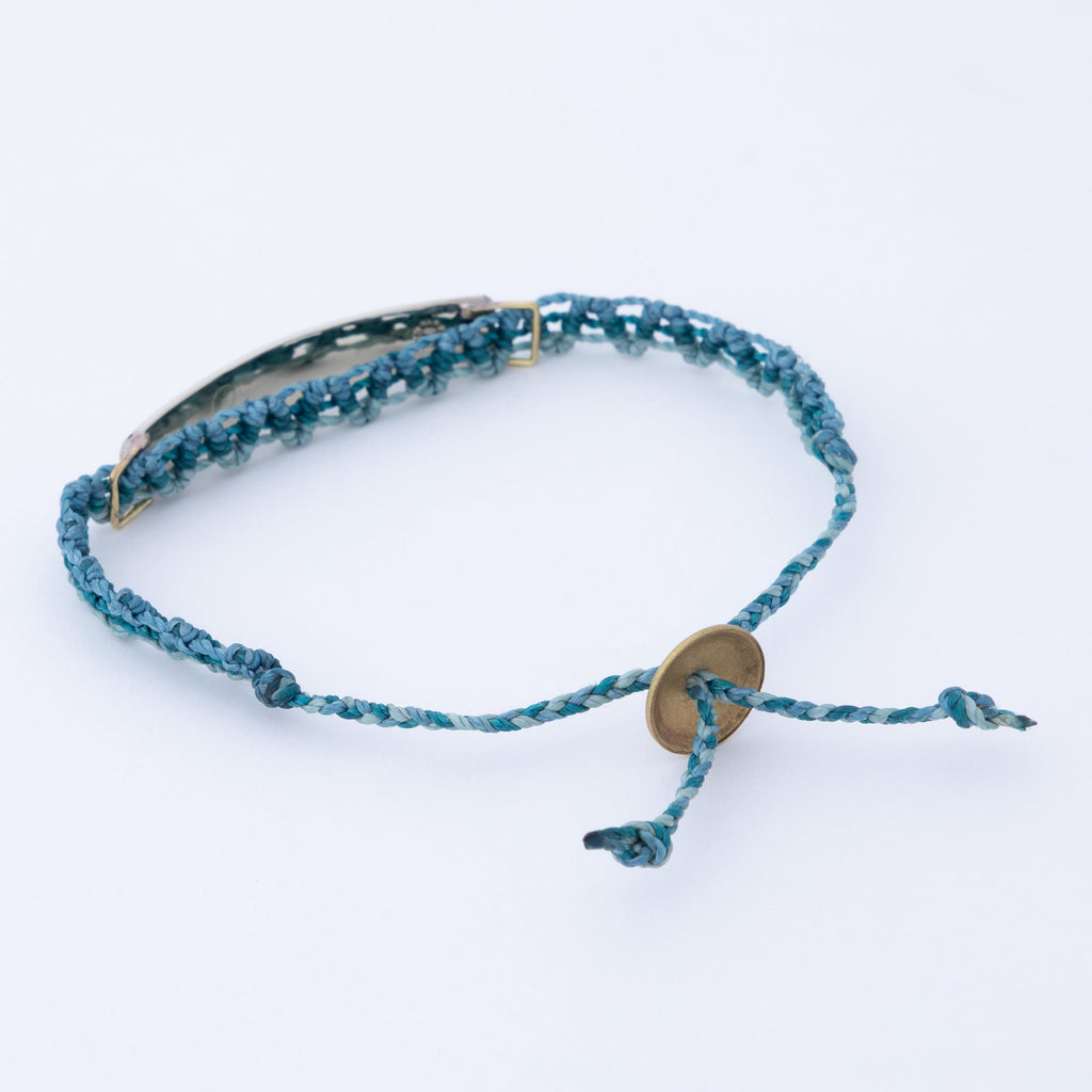 Hand Braided Paw Print Bracelet