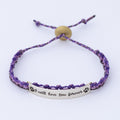 Hand Braided Paw Print Bracelet