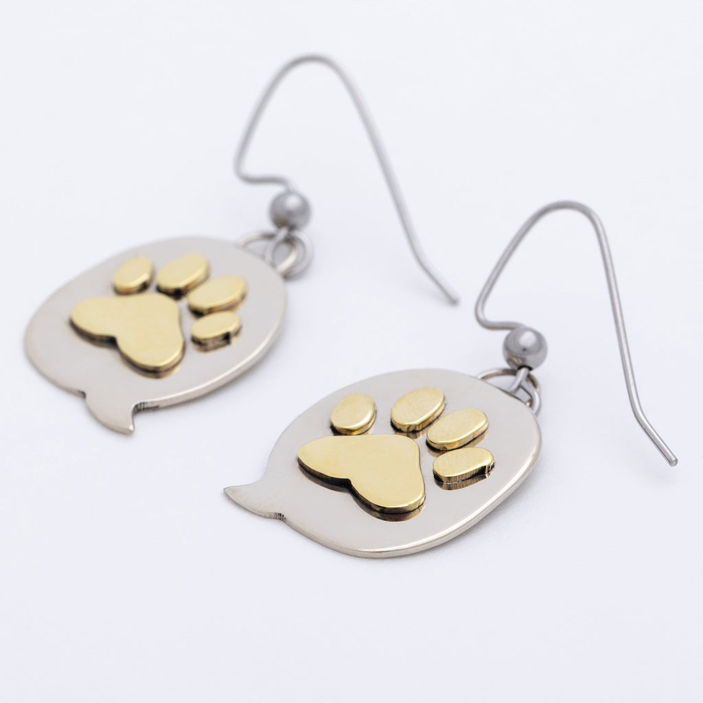 Text Bubble Pet Fair Trade Dangle Earrings