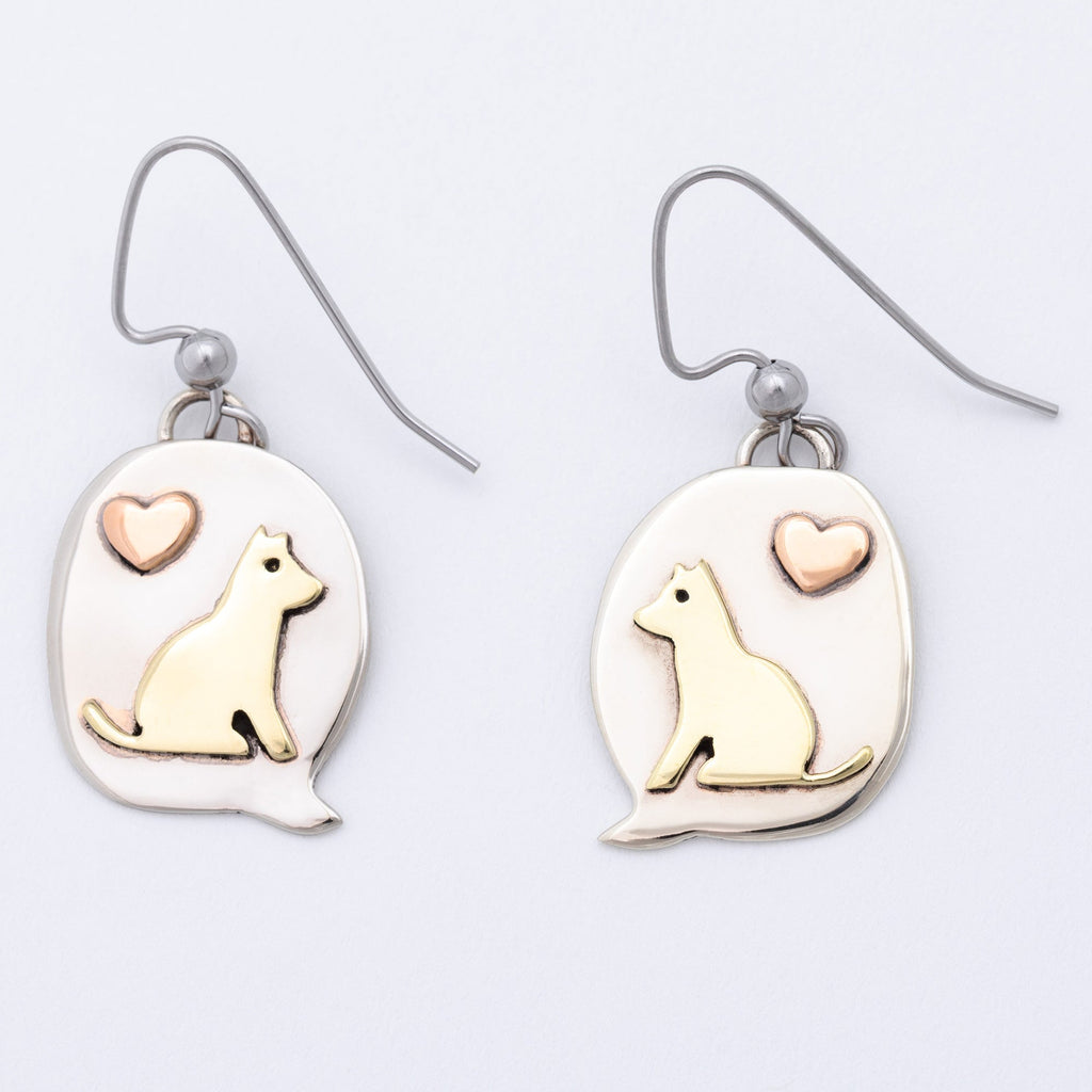 Text Bubble Pet Fair Trade Dangle Earrings