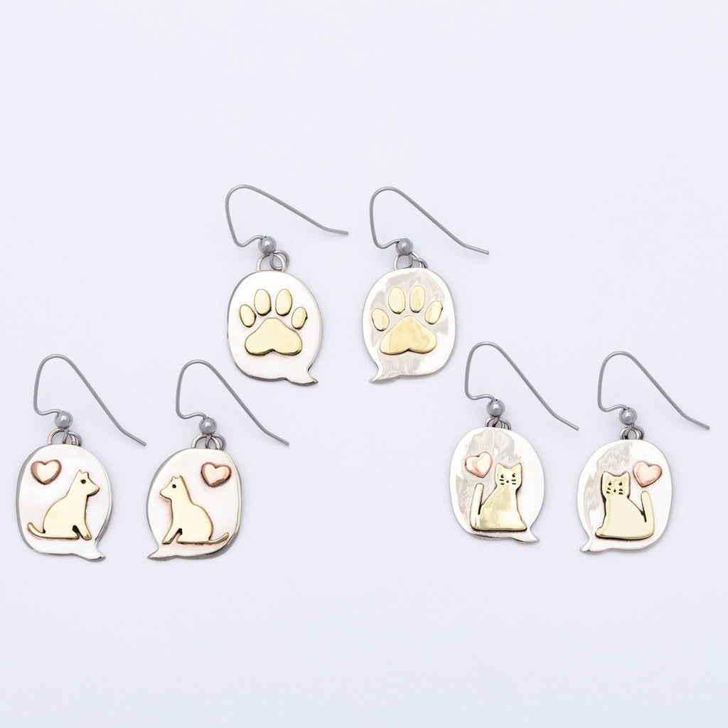 Text Bubble Pet Fair Trade Dangle Earrings