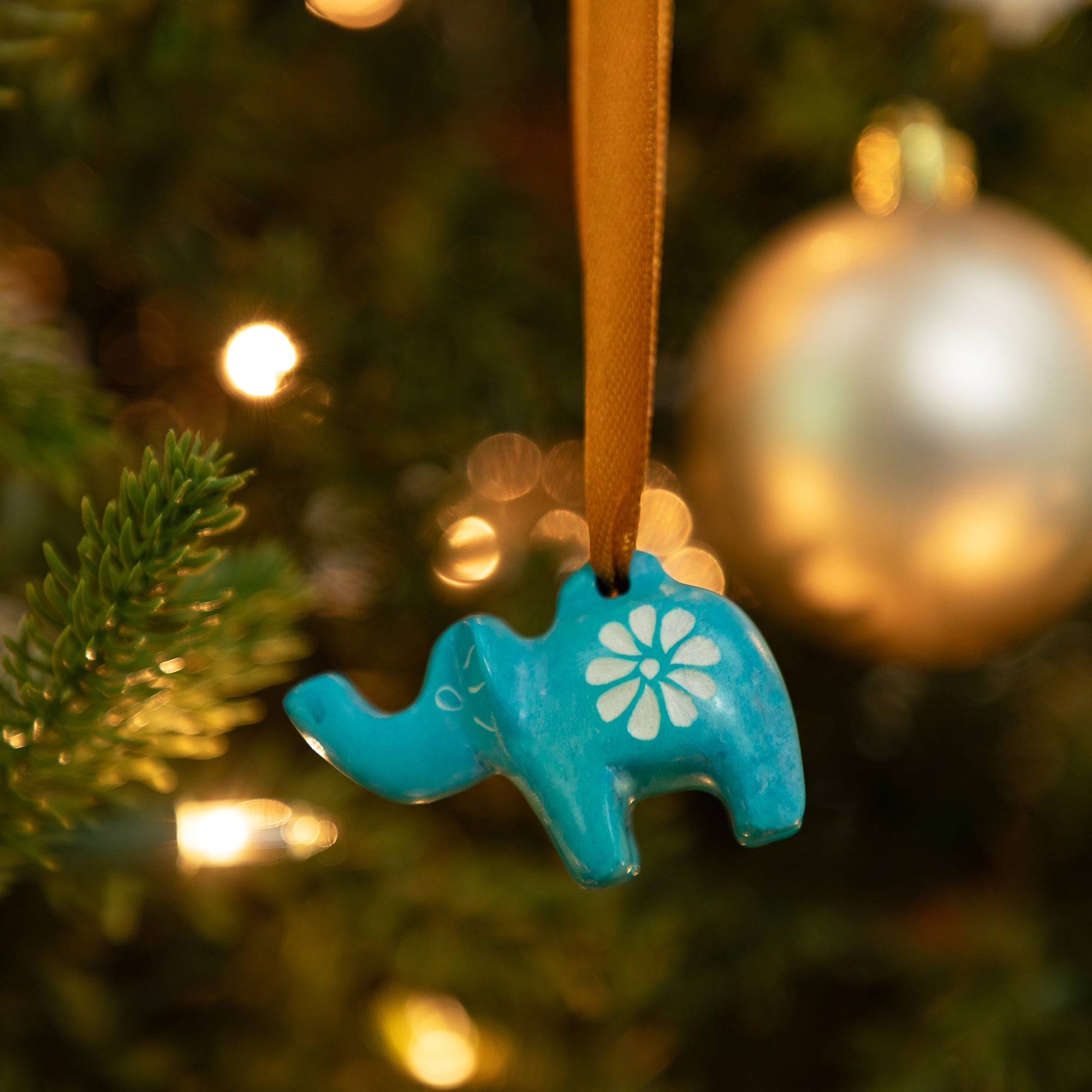 Elephant Soapstone Kenyan Ornament