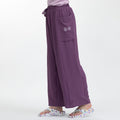 Paw Print Relaxed Lightweight Wide Leg Pants with Pockets