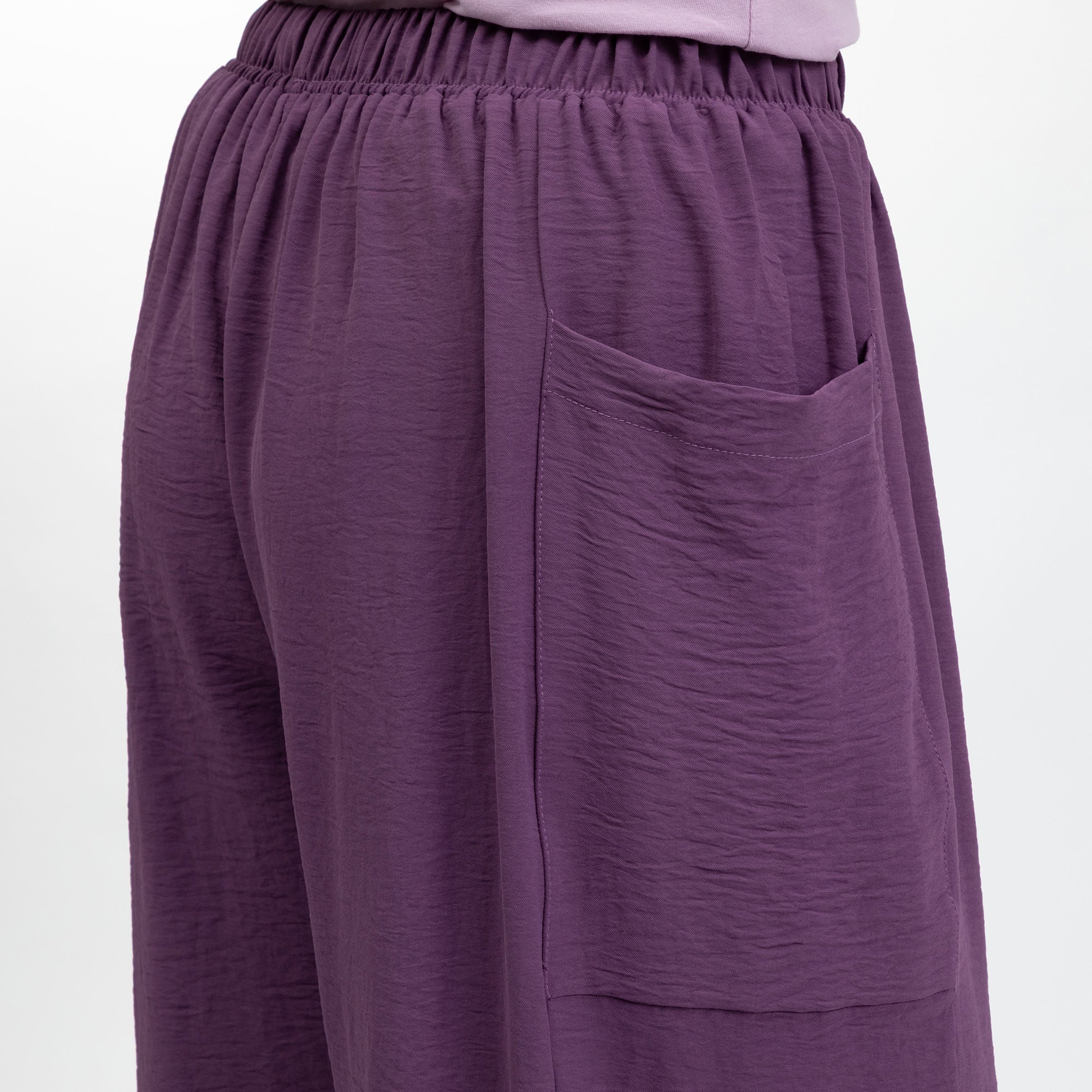 Paw Print Relaxed Lightweight Wide Leg Pants with Pockets