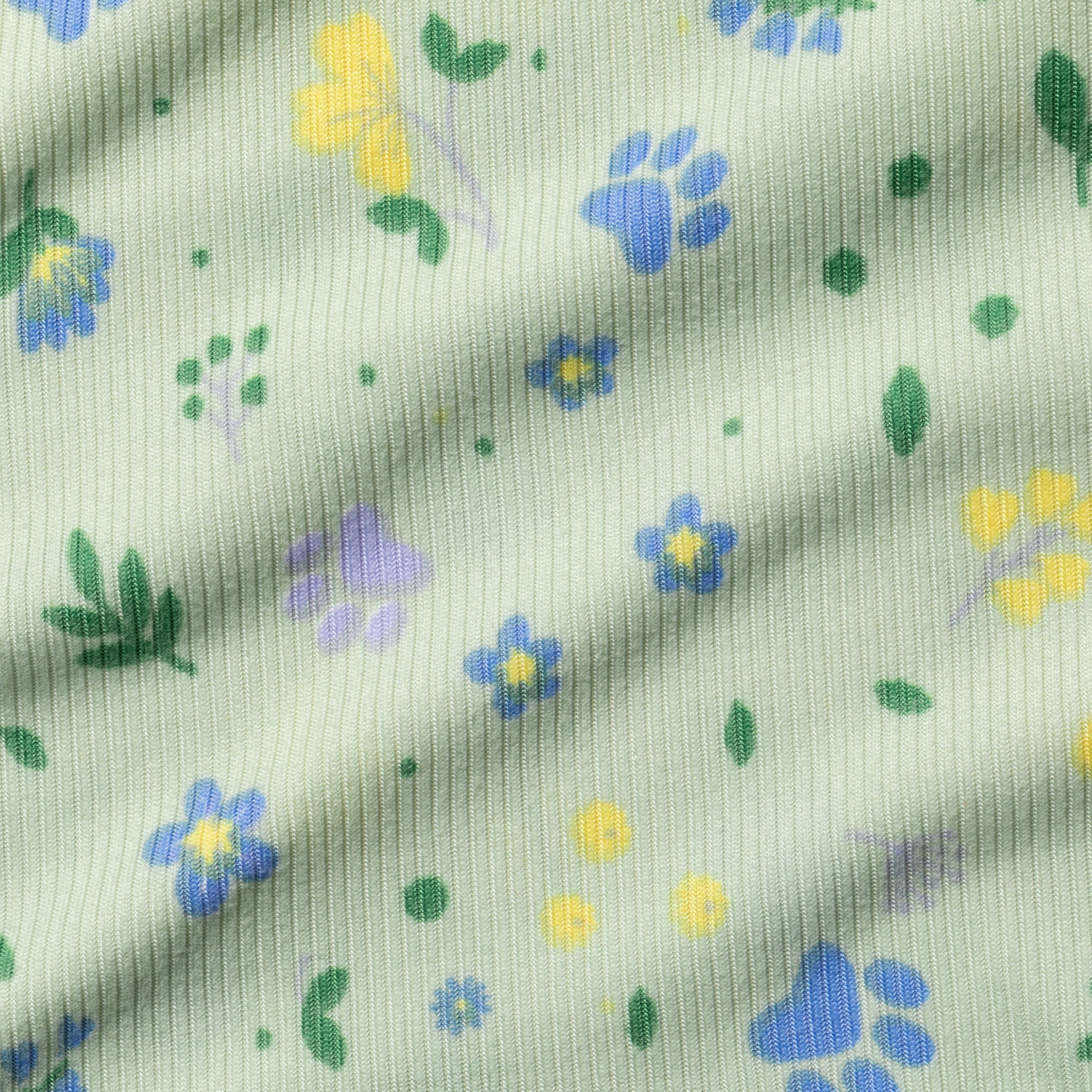 Paws in Bloom Ultra-Soft Ribbed Pajama Short Set