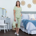 Paws in Bloom Ultra-Soft Ribbed Pajama Capri Set