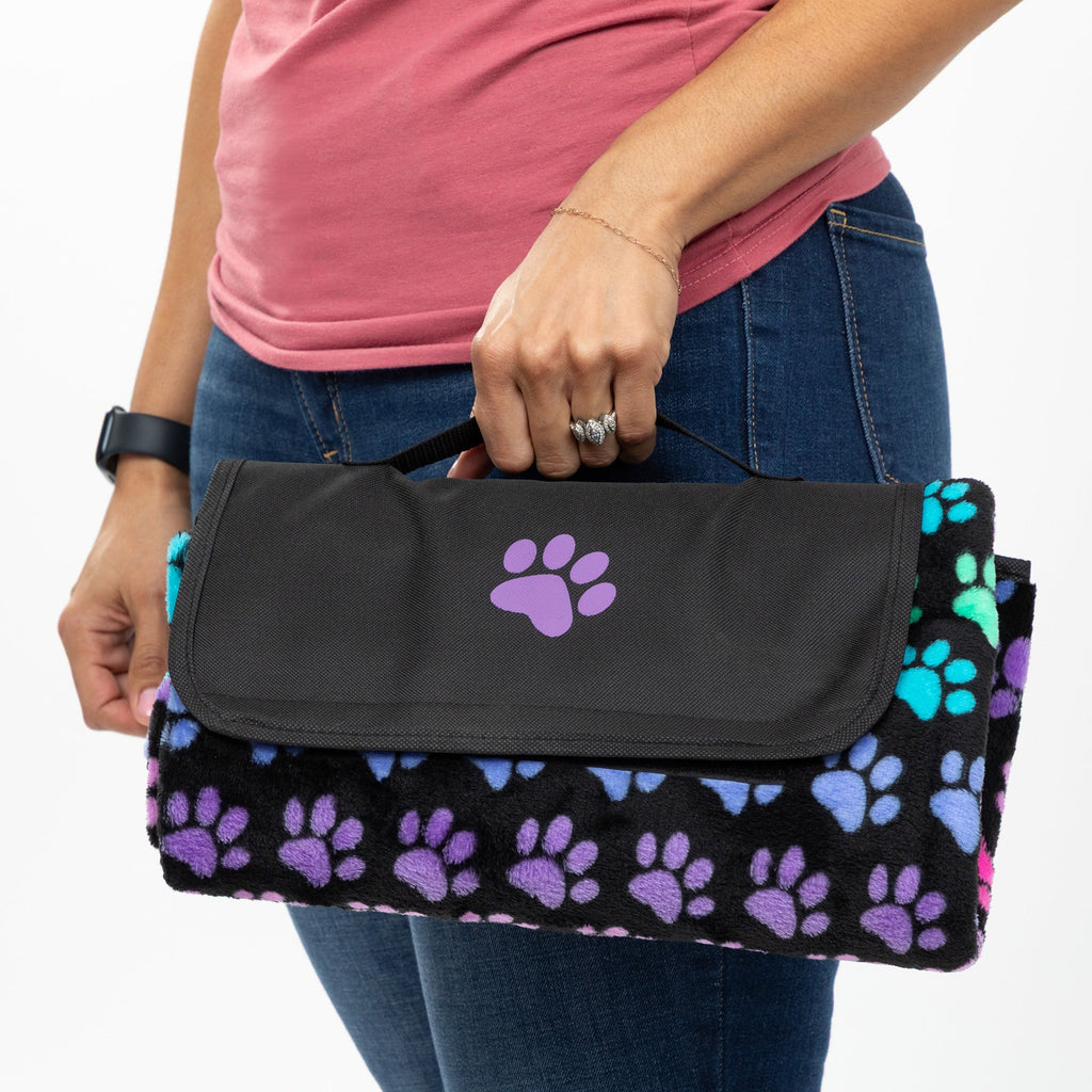 Paws Outdoor Blanket with Waterproof Backing & Handle