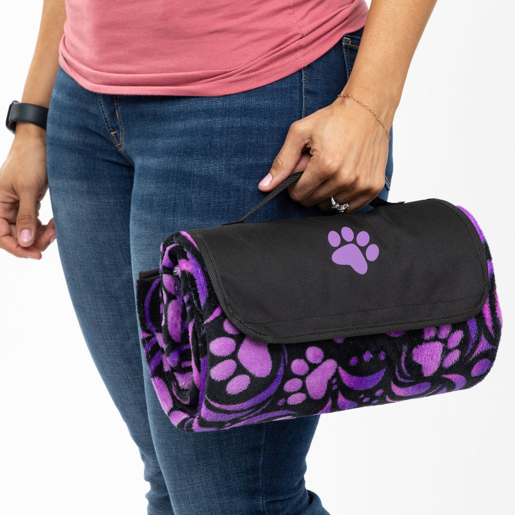 Paws Outdoor Blanket with Waterproof Backing & Handle