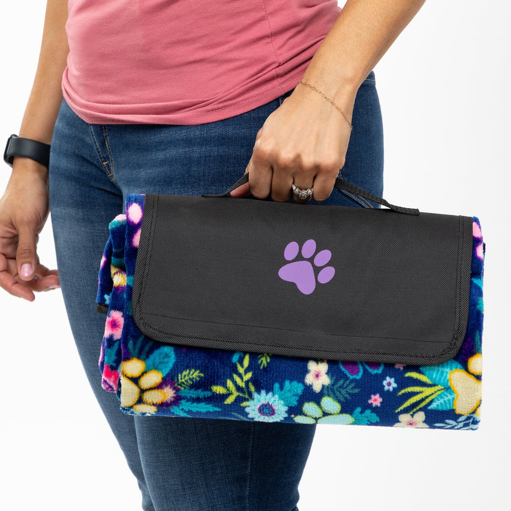 Paws Outdoor Blanket with Waterproof Backing & Handle