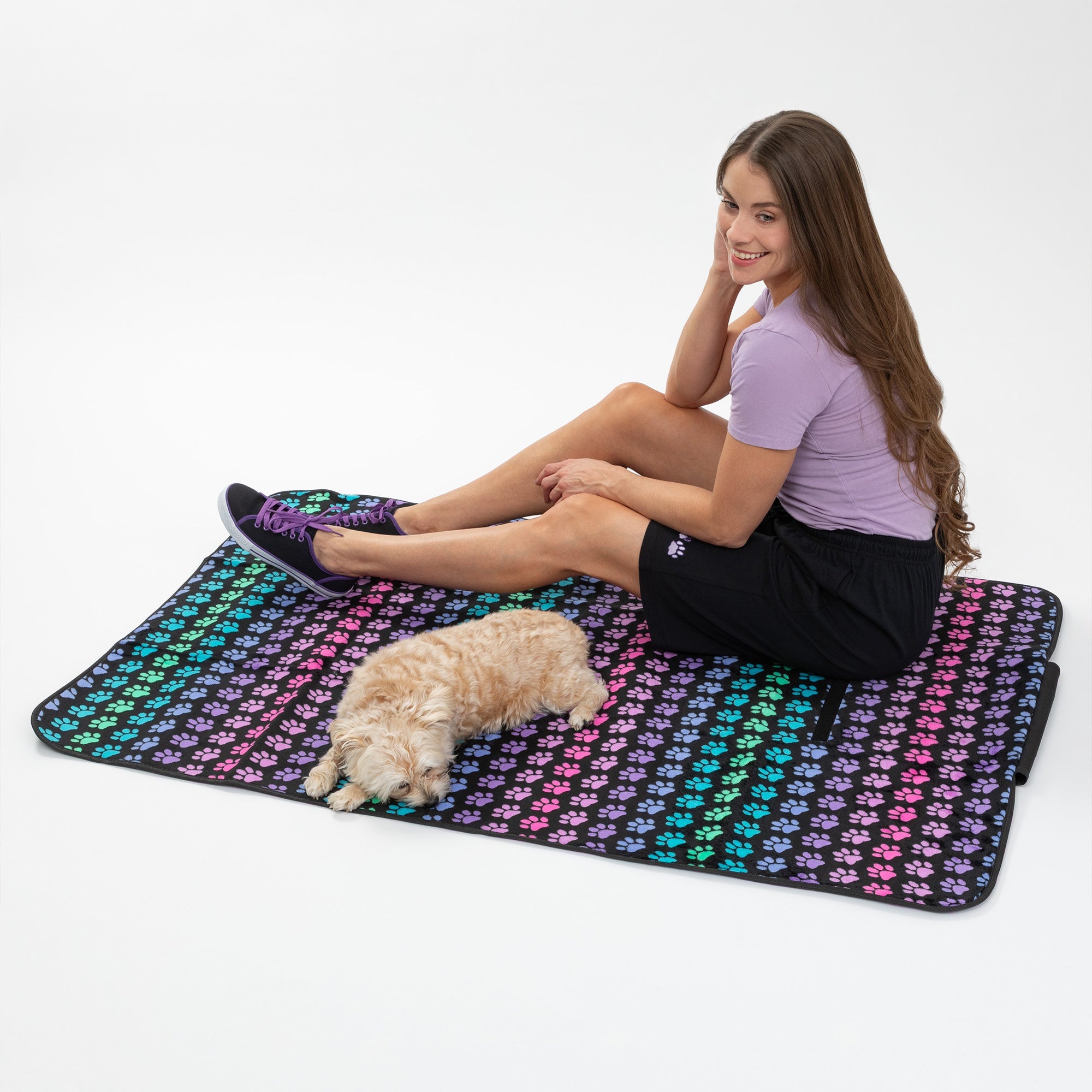 Paws Outdoor Blanket with Waterproof Backing & Handle