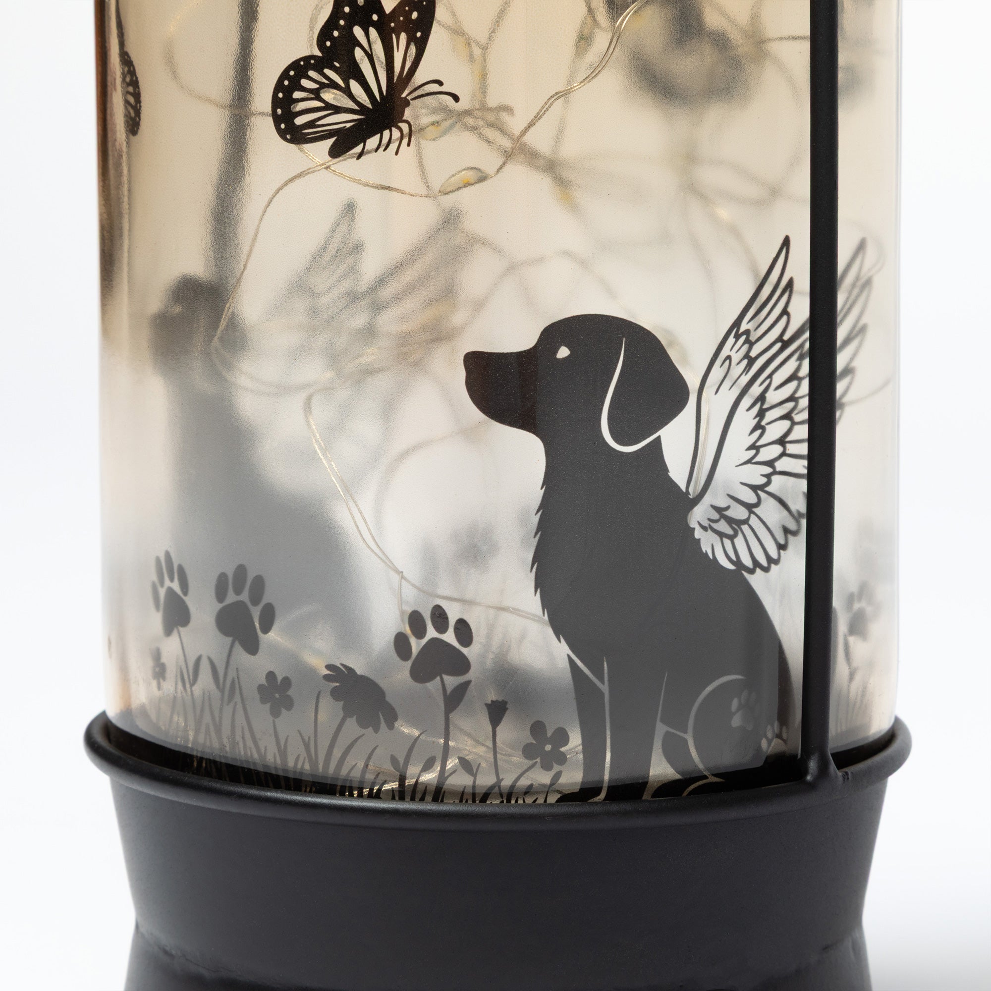 Solar Angel Pet Mason Jar Lantern Stake | Cat & Dog