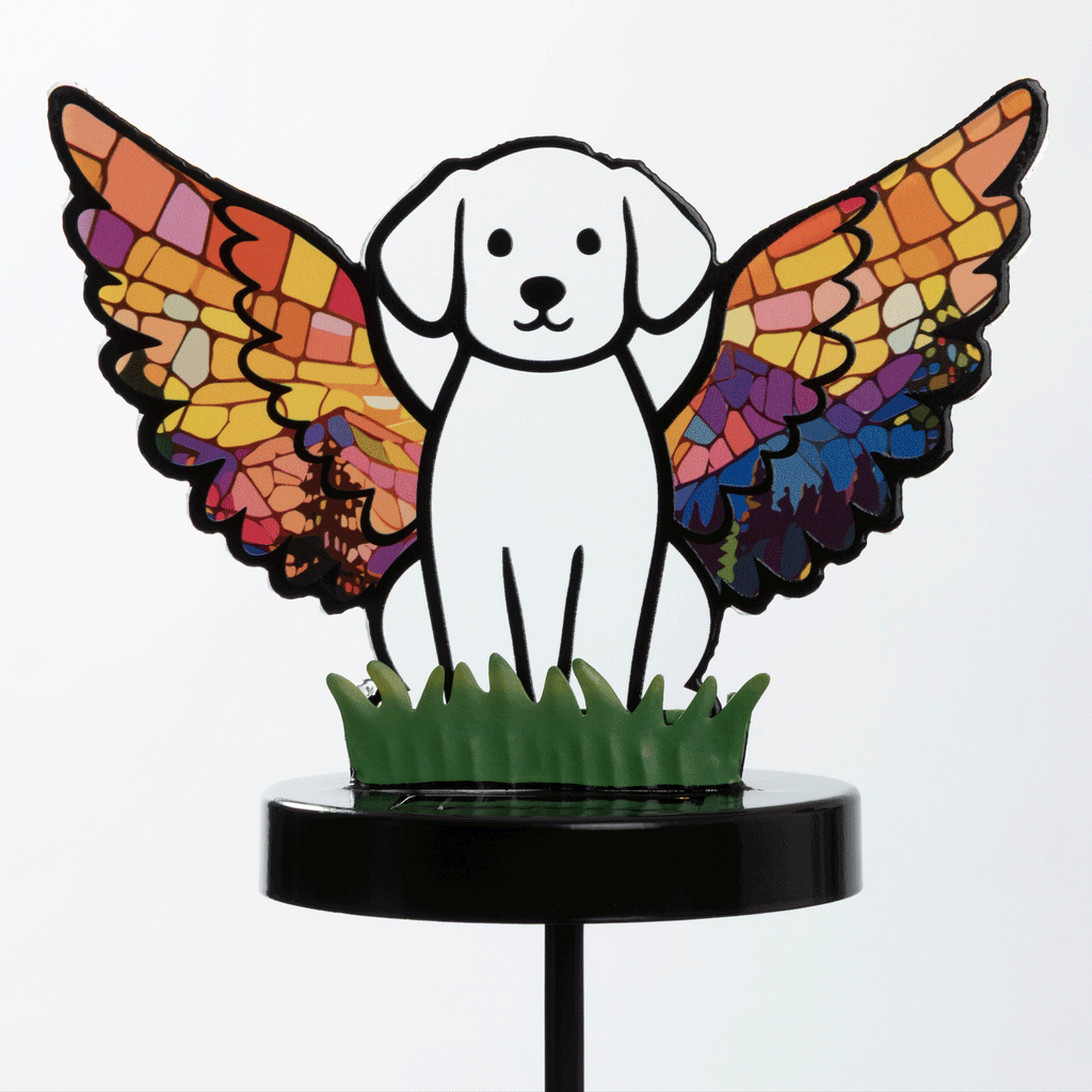 Pets & Angels Colorful Mosaic Solar Garden Stake Light