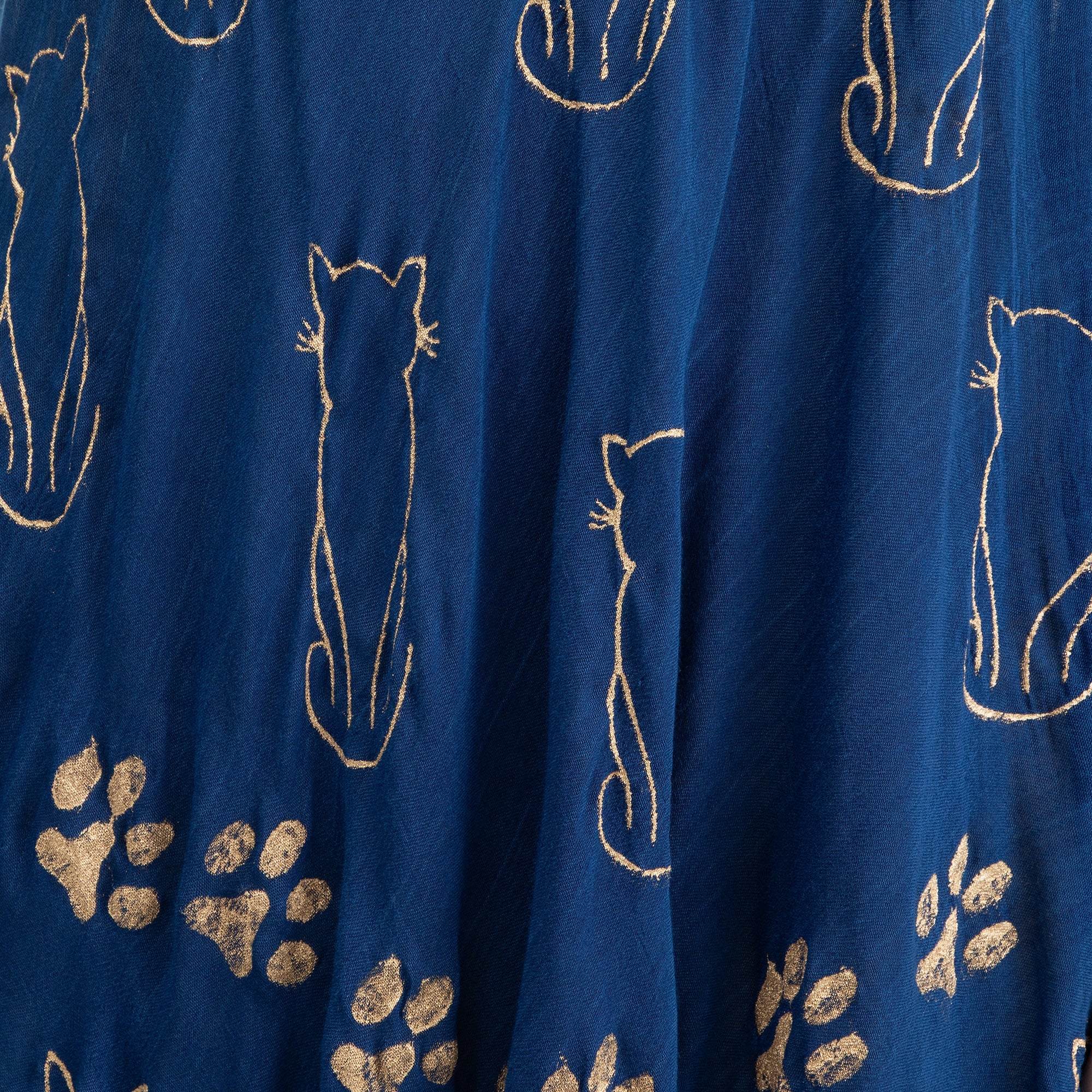 Golden Cats Sleeveless Lightweight Dress with Pockets