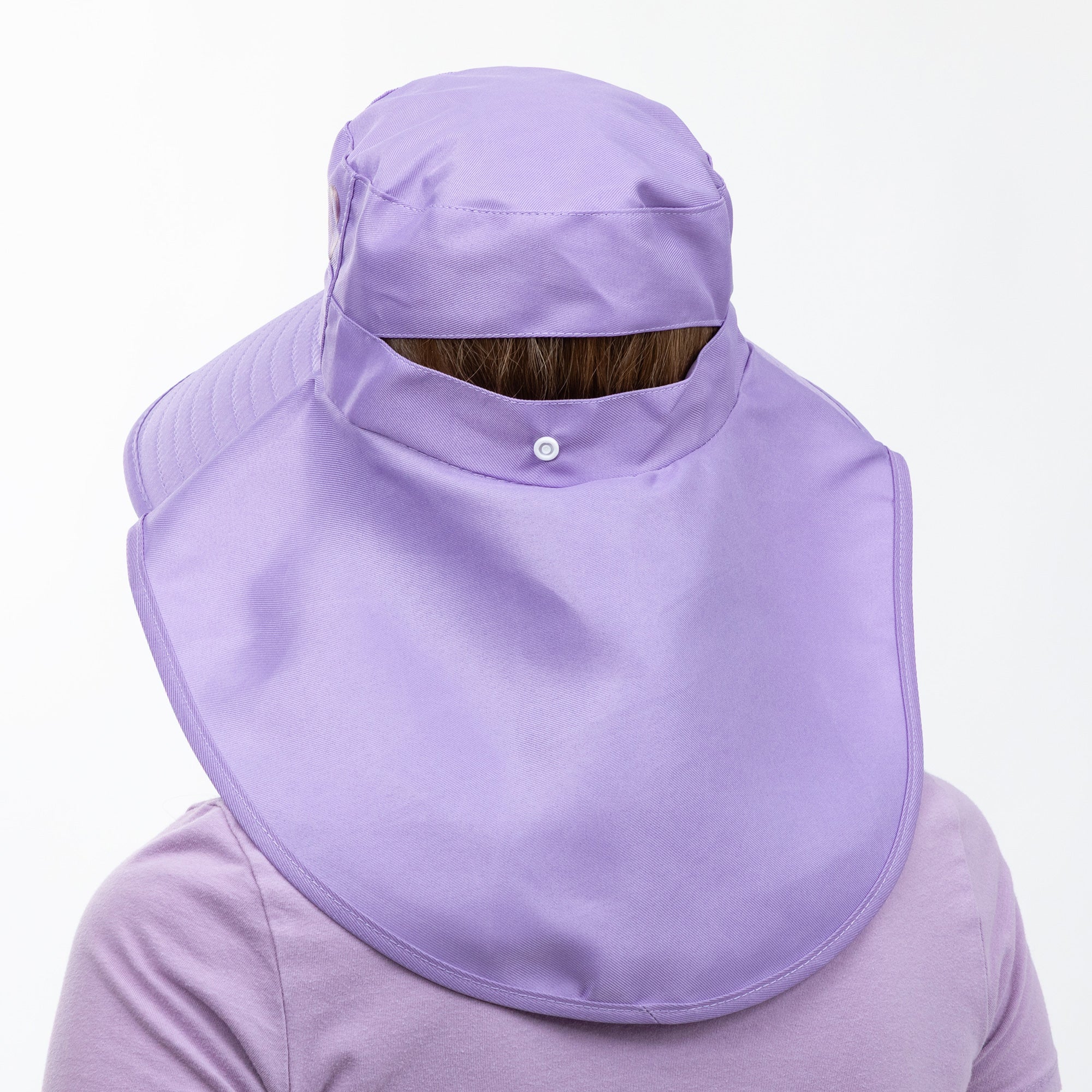 Paw Print UPF 50+ Waterproof Ponytail Sun Hat with Neck Flap