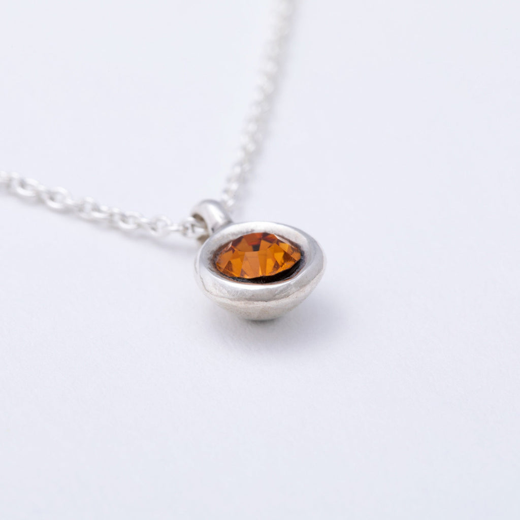 Message in a Bottle Birthstone Necklace Gift