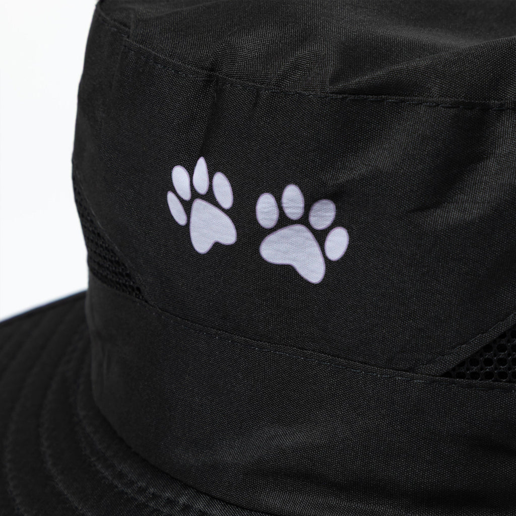 Adjustable UPF 50+ Wide Brim Paw Print Sun Hat