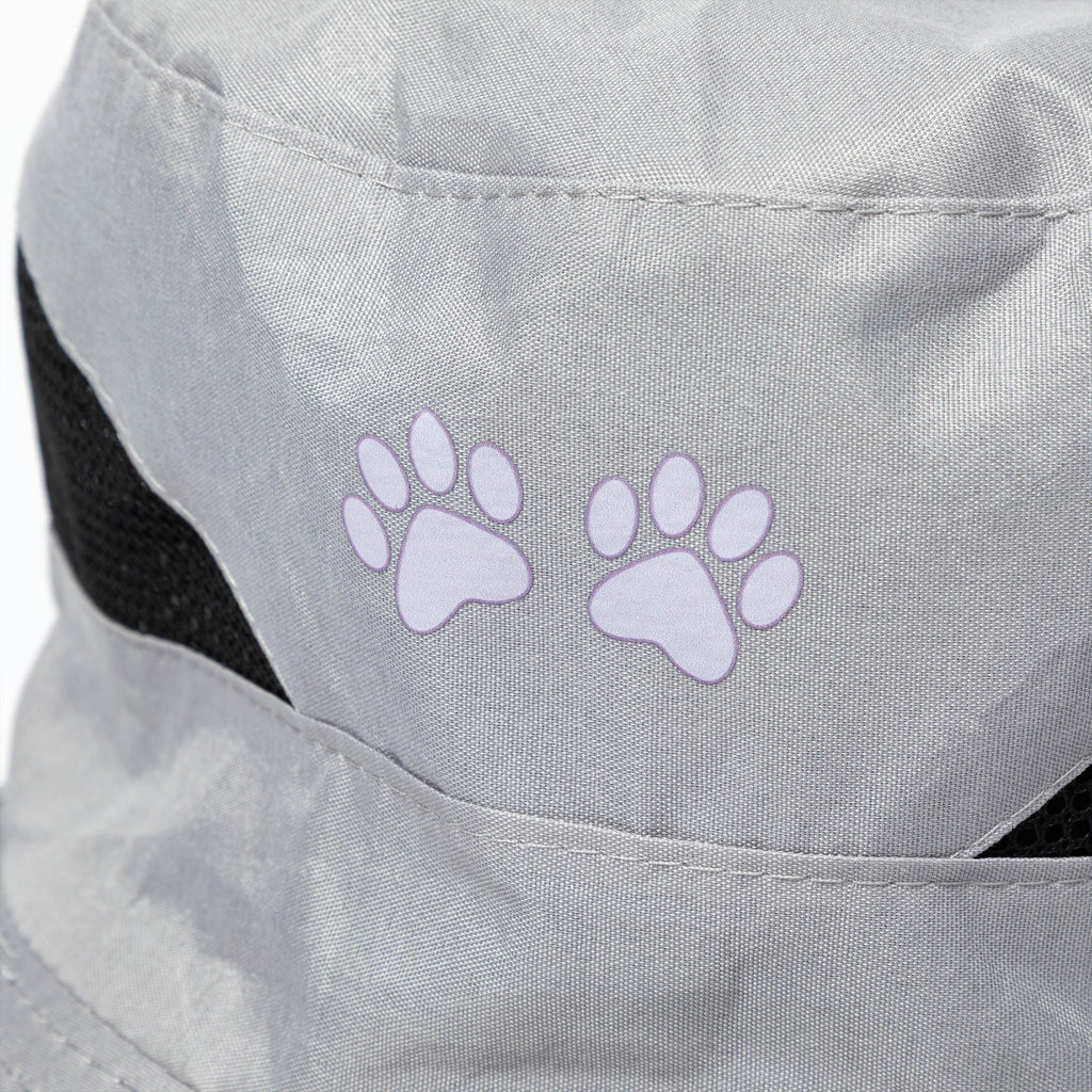 Adjustable UPF 50+ Wide Brim Paw Print Sun Hat