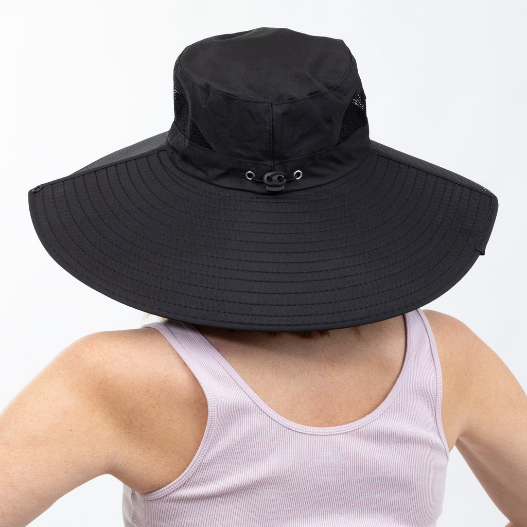 Adjustable UPF 50+ Wide Brim Paw Print Sun Hat