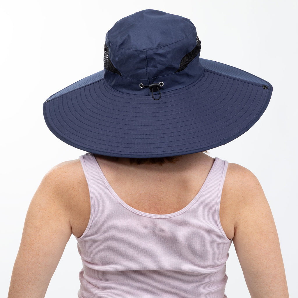 Adjustable UPF 50+ Wide Brim Paw Print Sun Hat