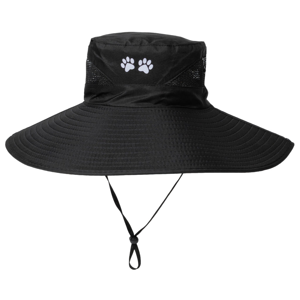 Adjustable UPF 50+ Wide Brim Paw Print Sun Hat