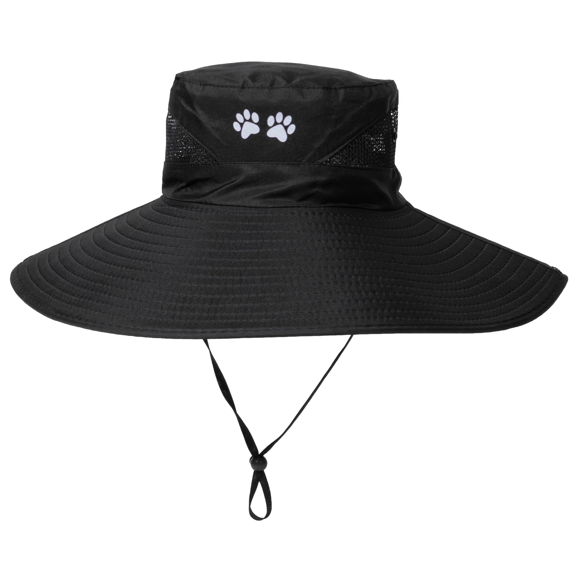 Adjustable UPF 50+ Wide Brim Paw Print Sun Hat