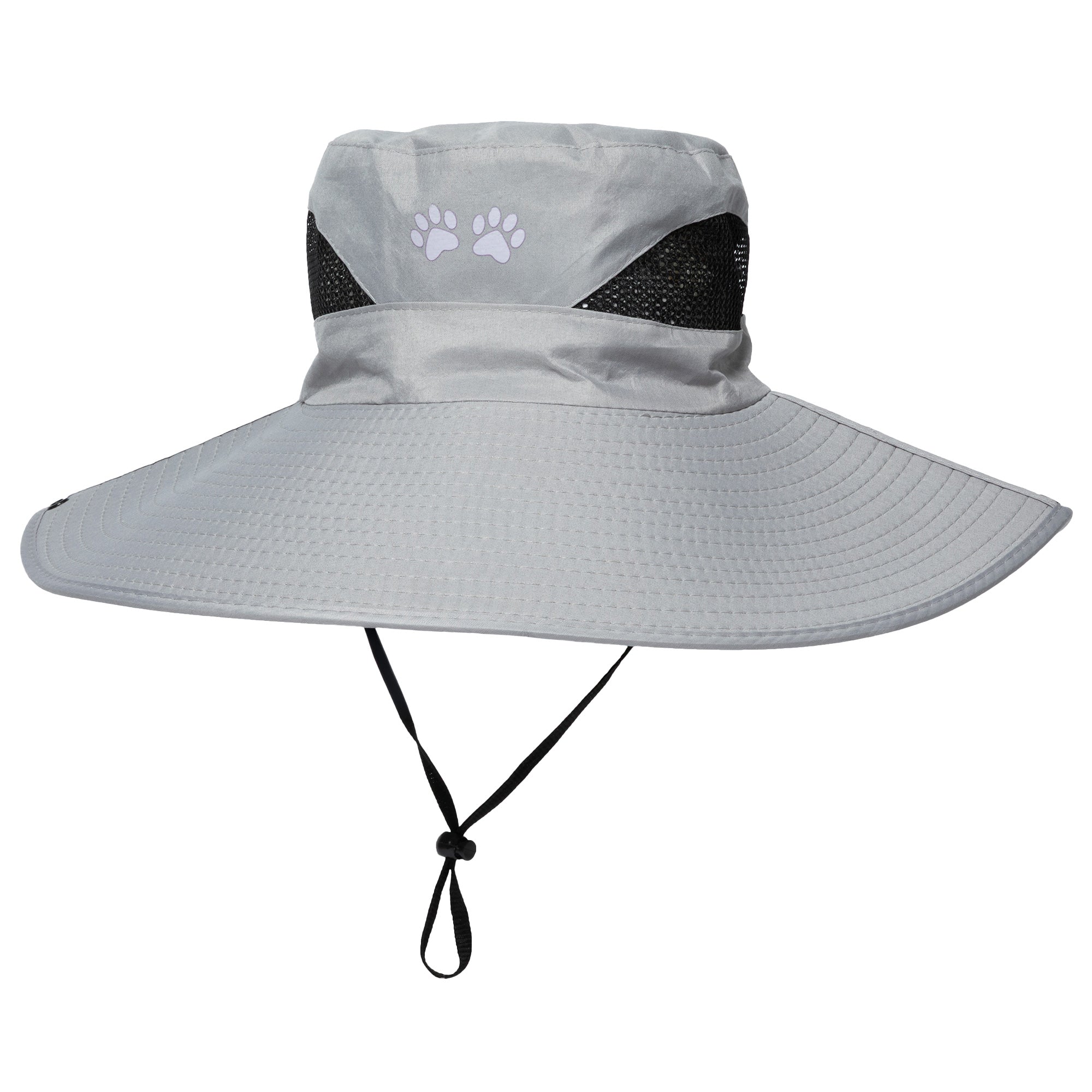 Adjustable UPF 50+ Wide Brim Paw Print Sun Hat