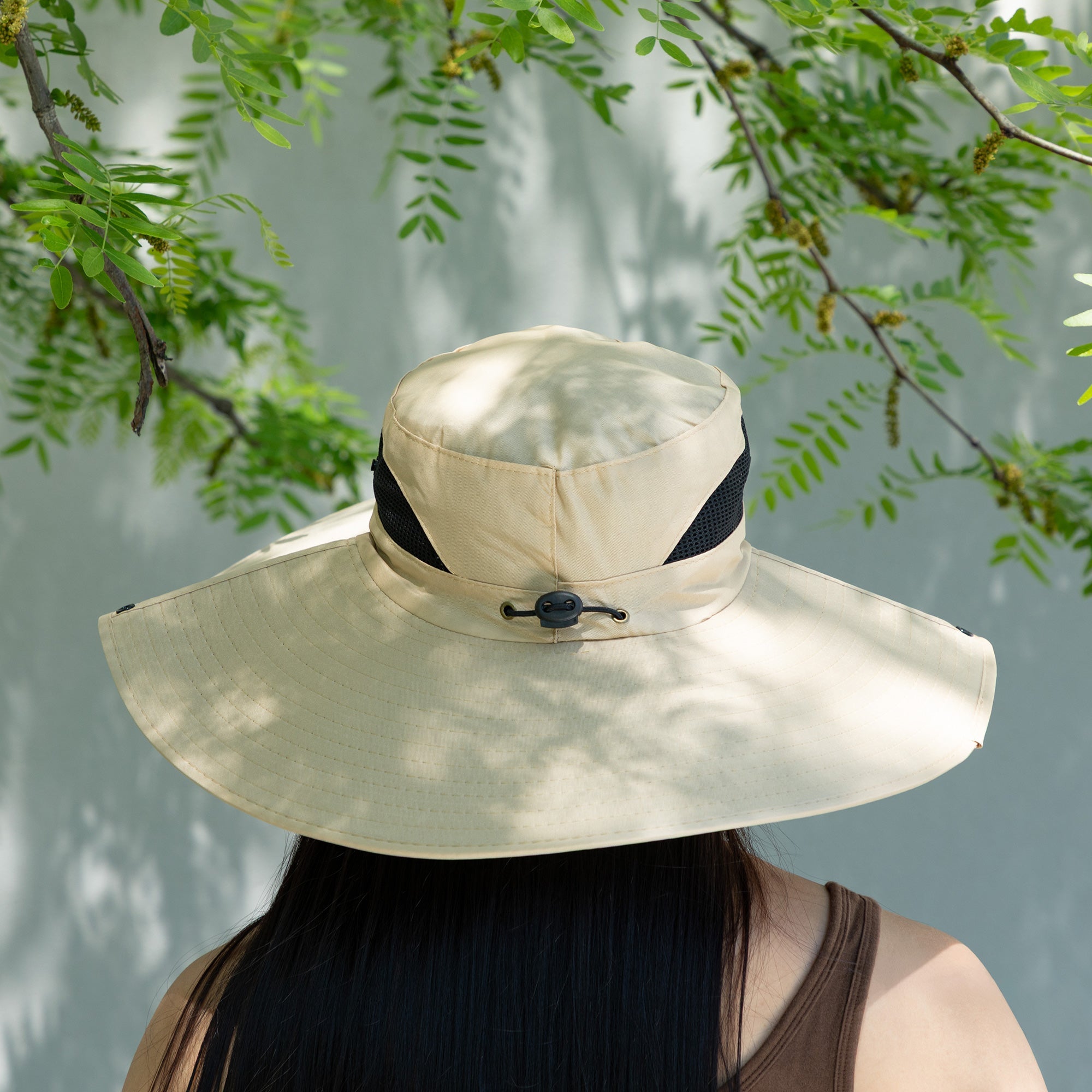 Adjustable UPF 50+ Wide Brim Paw Print Sun Hat